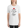 Keep Calm and Care On - Unisex Premium T-Shirt | Bella + Canvas 3001