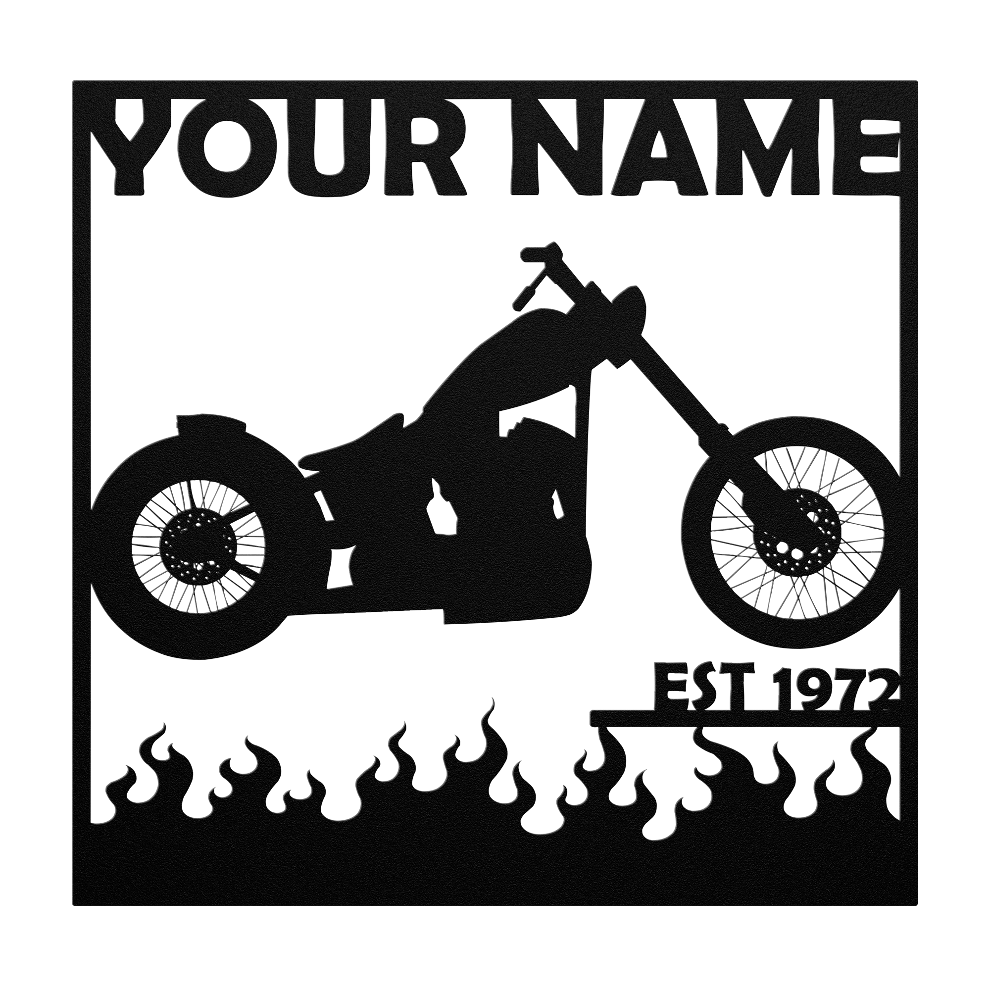 Metal Motorcycle Wall Art