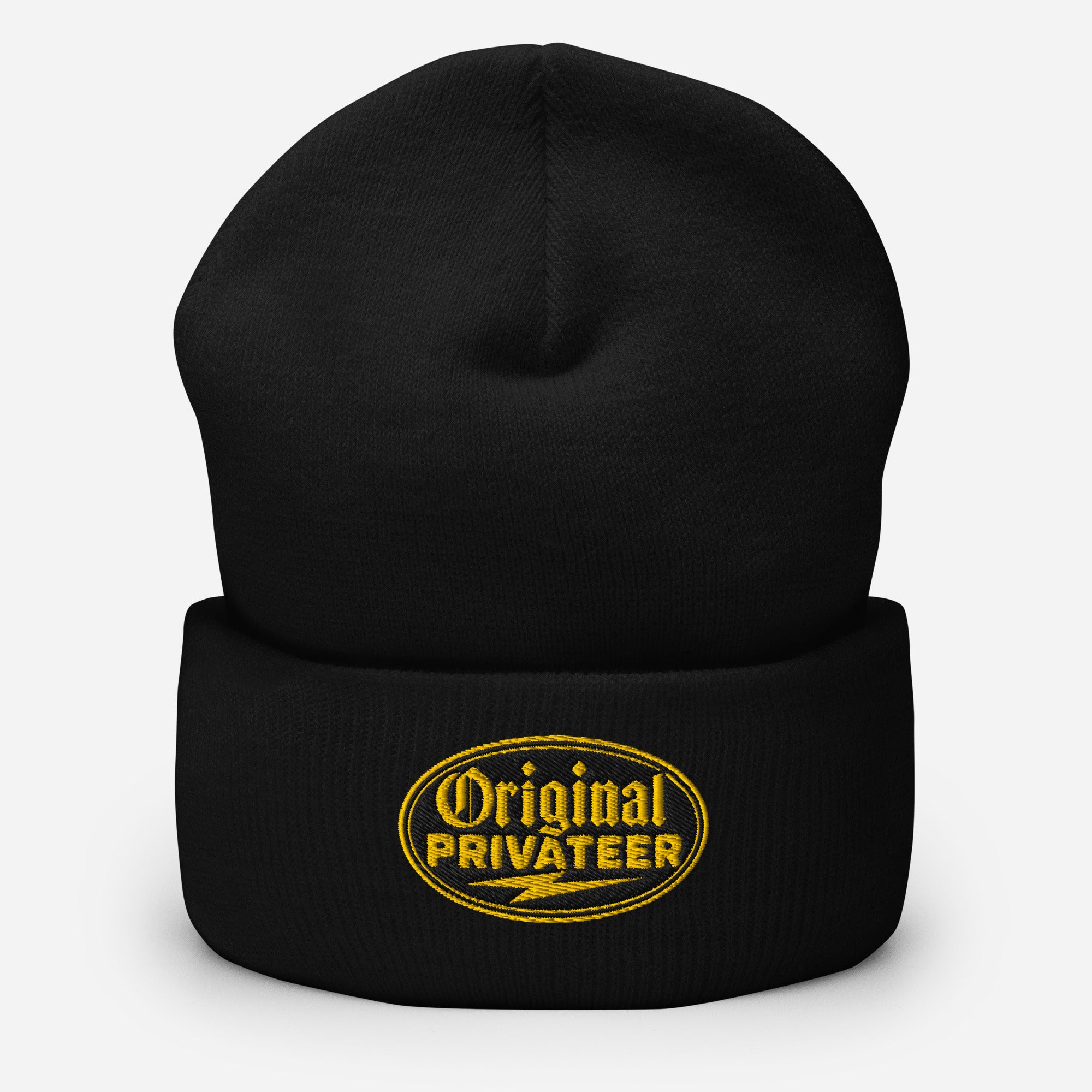 Black & Gold Motorcycle Beanie | Original Privateer