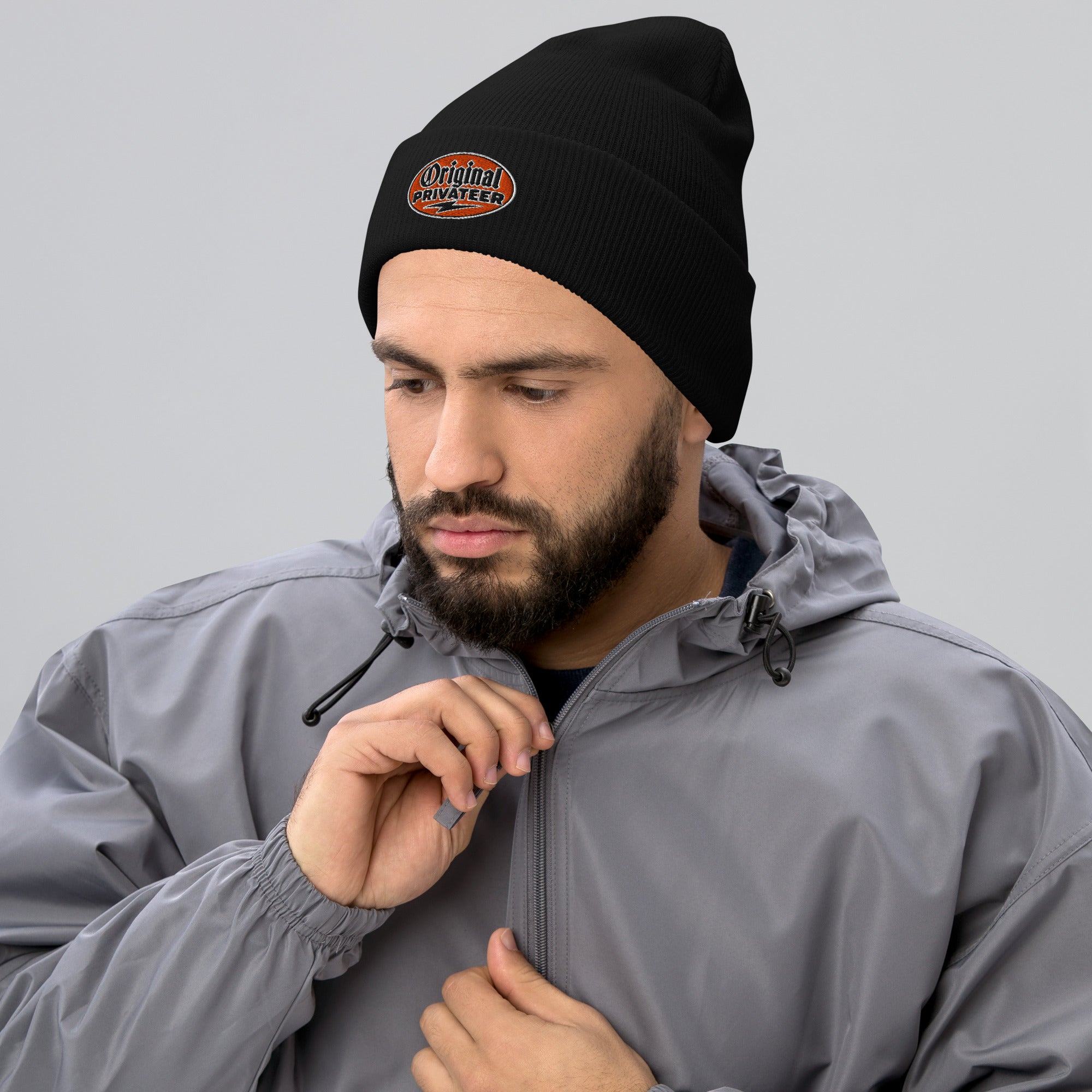 Retro Orange Motorcycle Beanie | Original Privateer