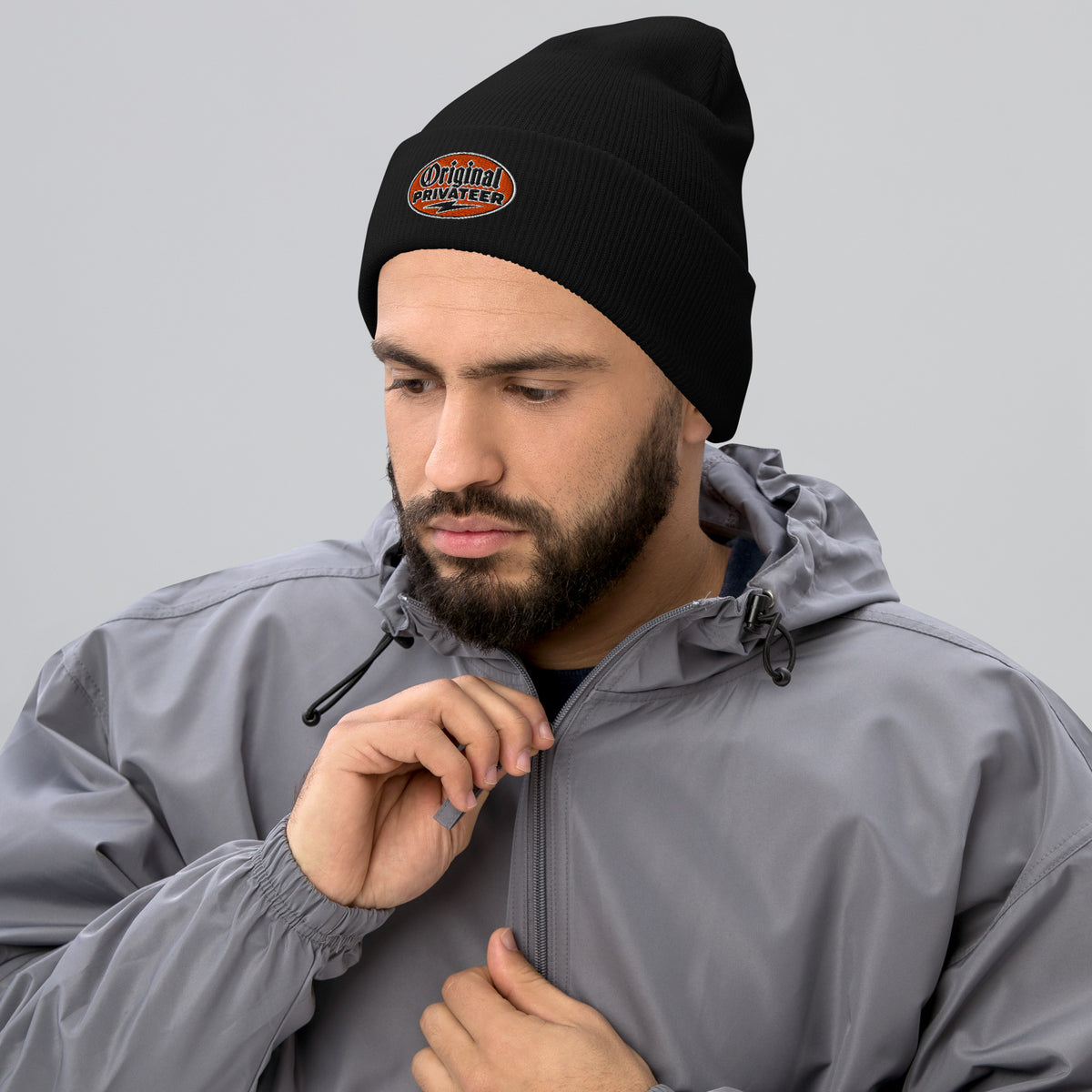 Retro Orange Motorcycle Beanie | Original Privateer