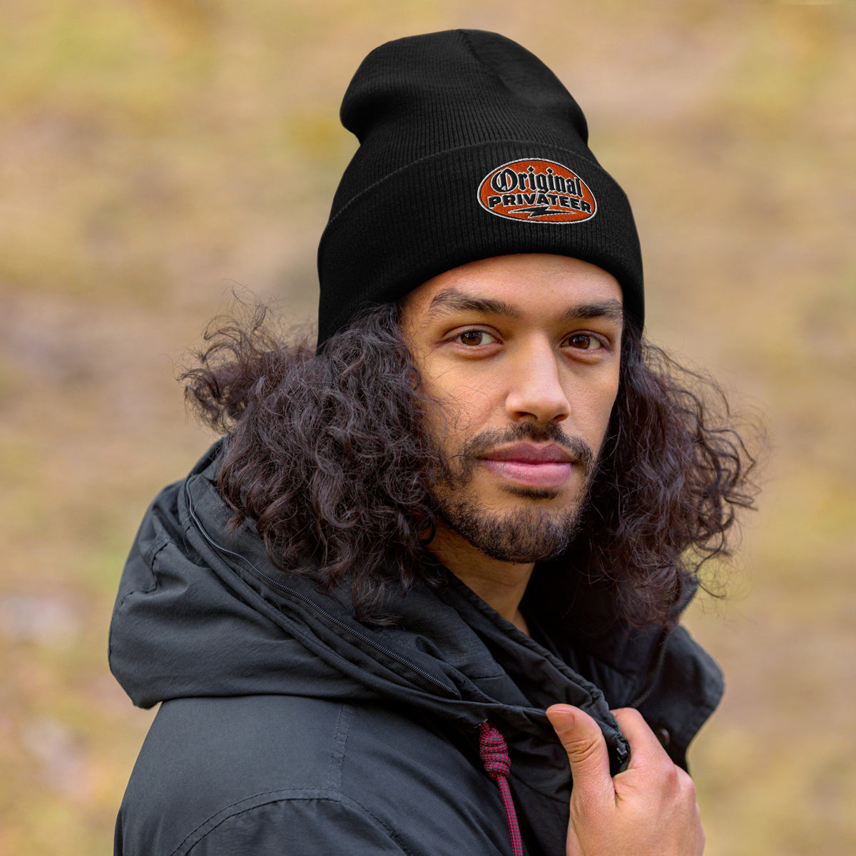 Retro Orange Motorcycle Beanie | Original Privateer