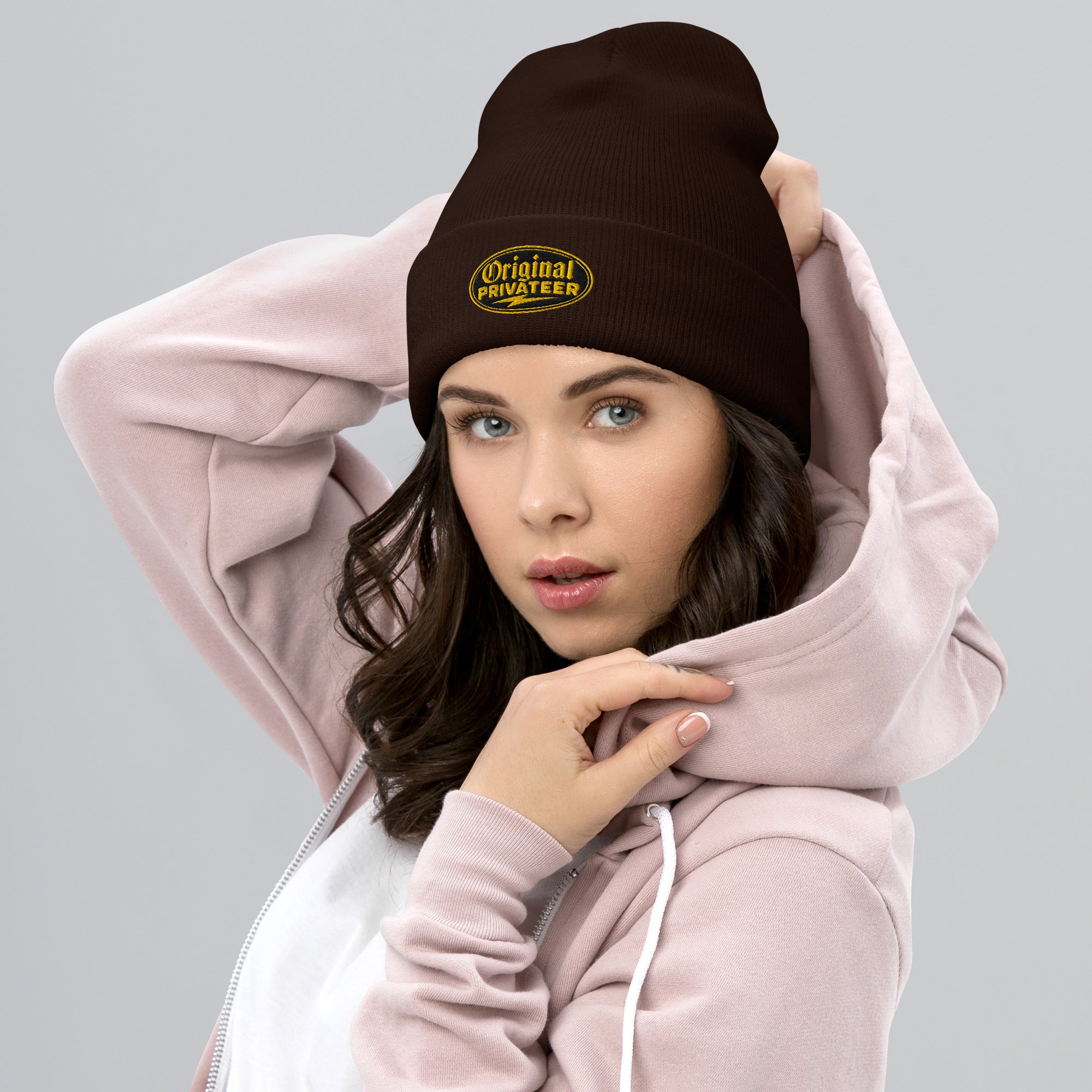 Black & Gold Motorcycle Beanie | Original Privateer