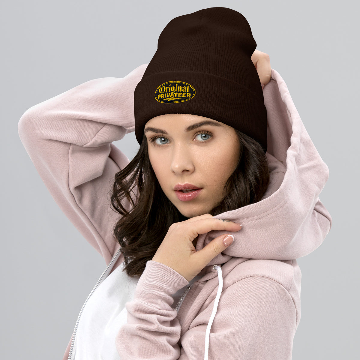 Black & Gold Motorcycle Beanie | Original Privateer