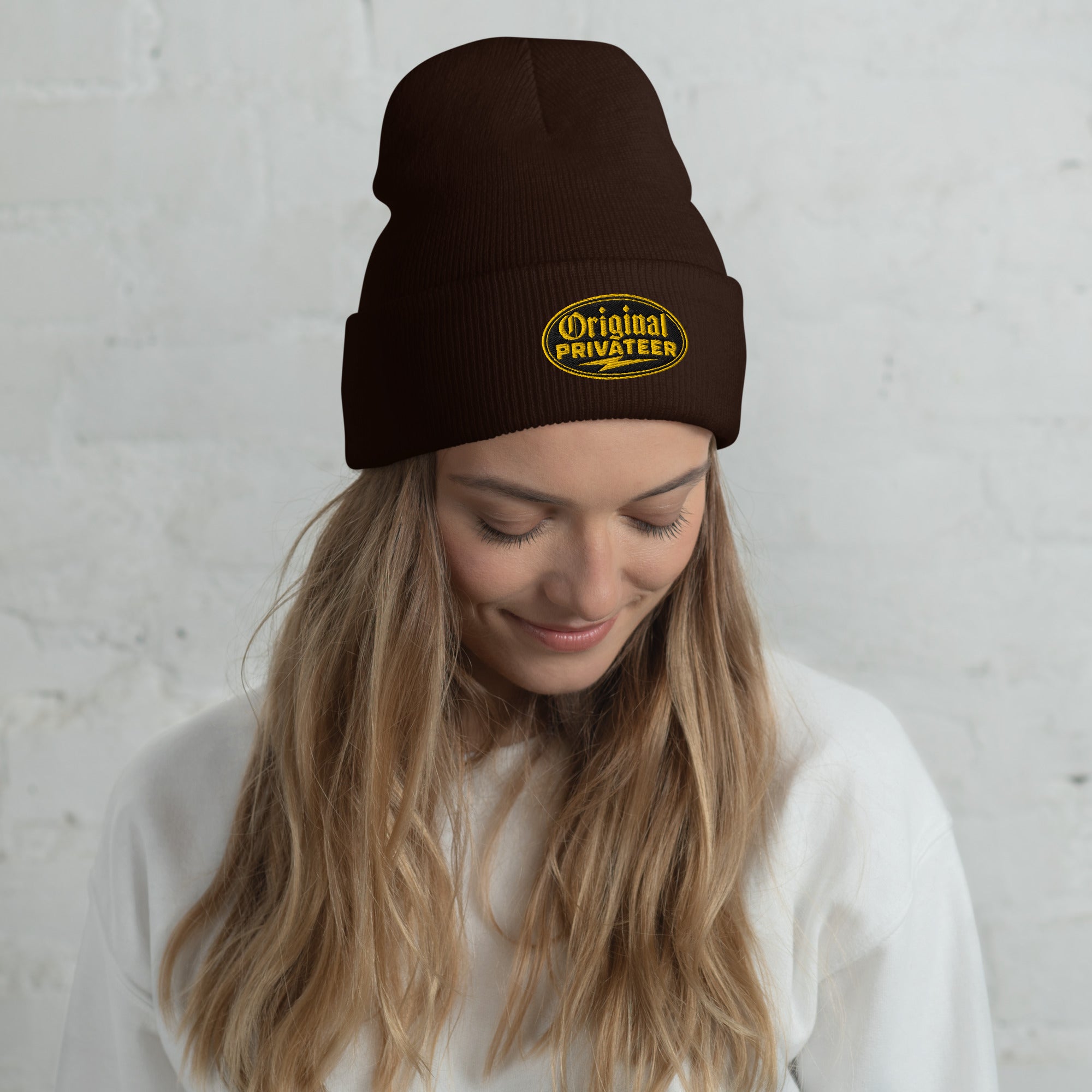 Black & Gold Motorcycle Beanie | Original Privateer