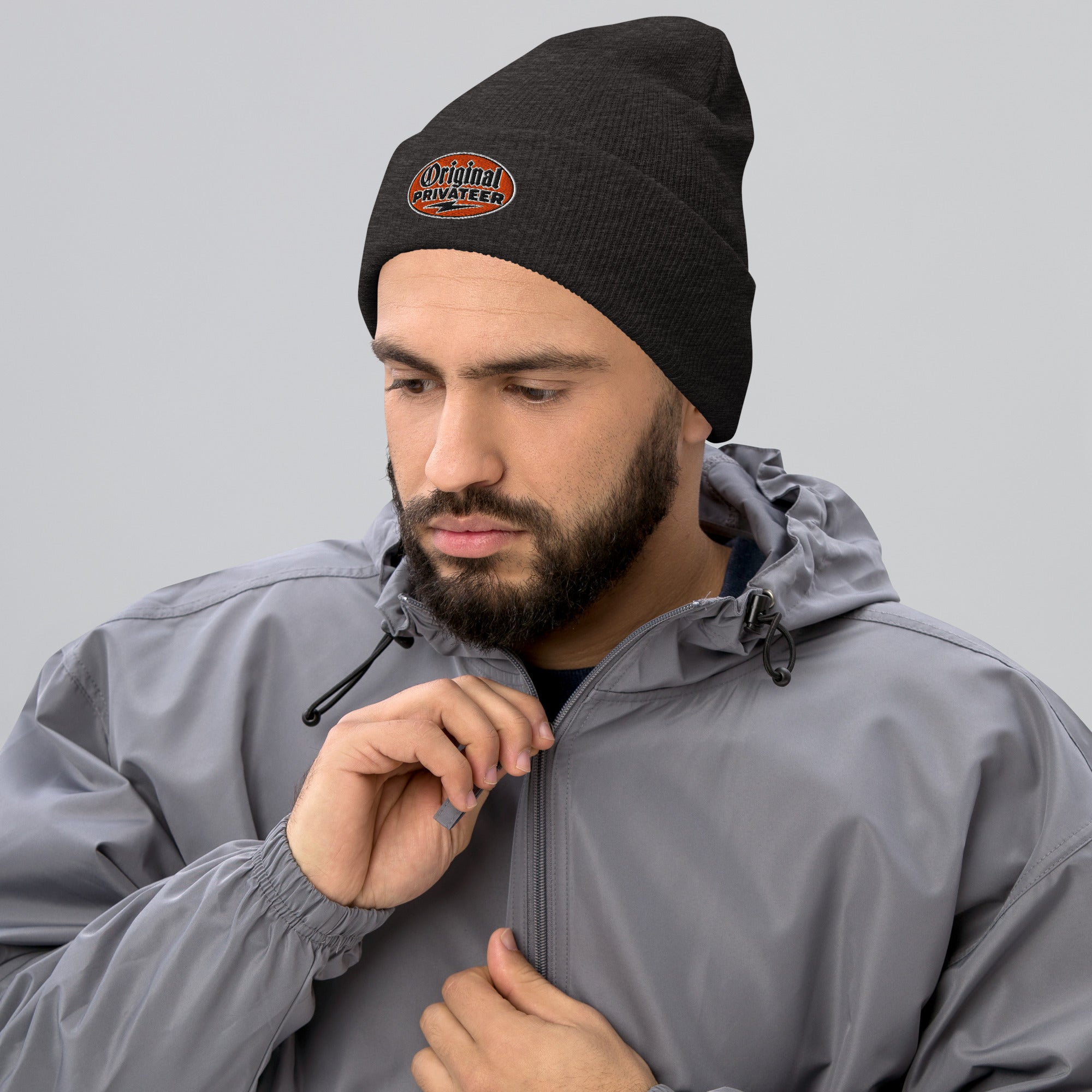 Retro Orange Motorcycle Beanie | Original Privateer