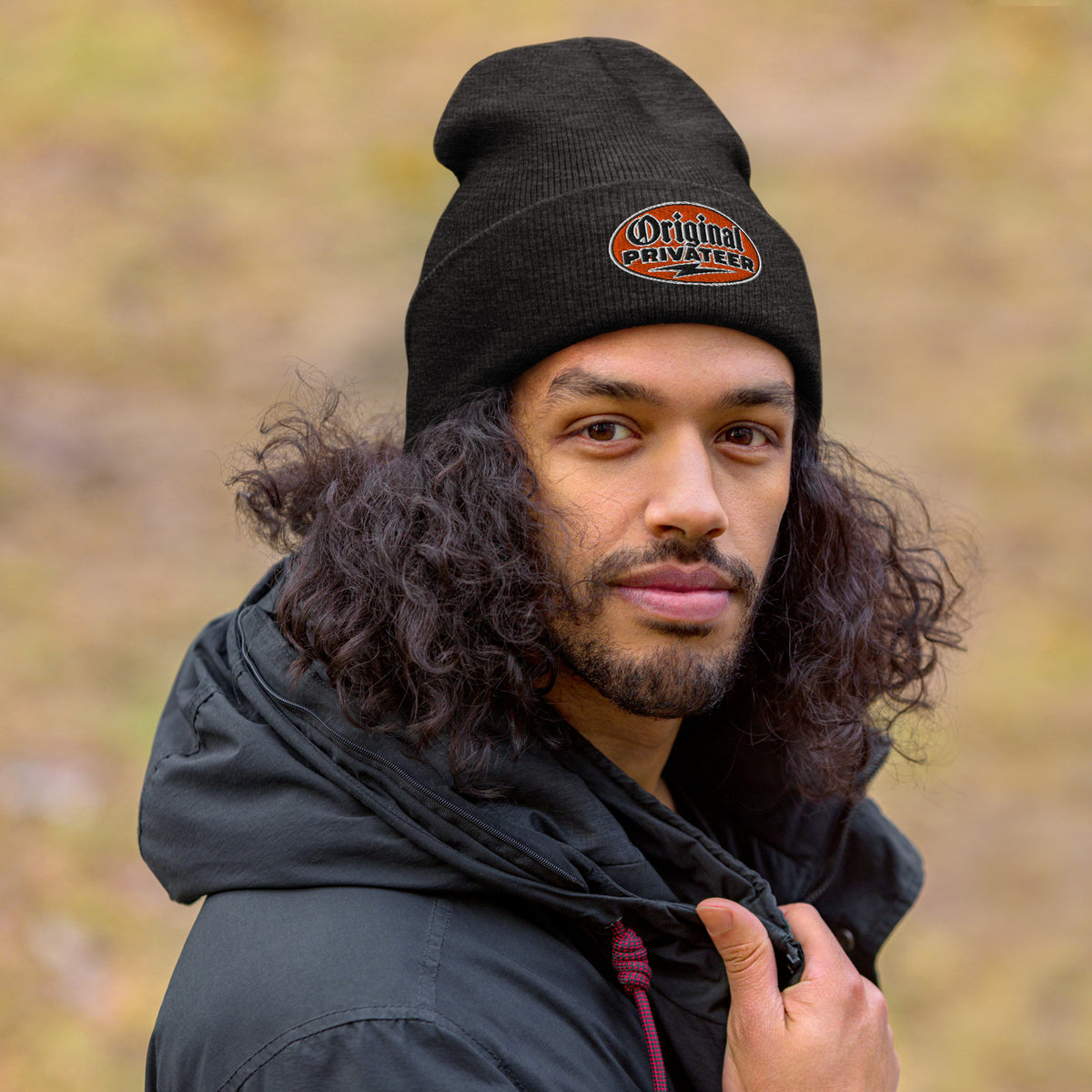 Retro Orange Motorcycle Beanie | Original Privateer