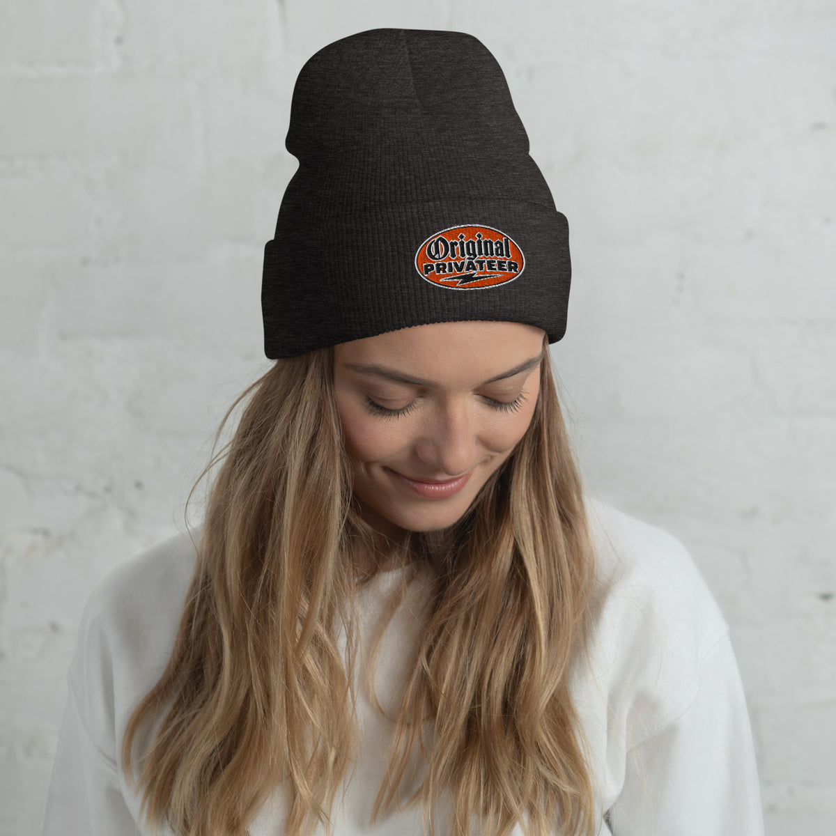 Retro Orange Motorcycle Beanie | Original Privateer