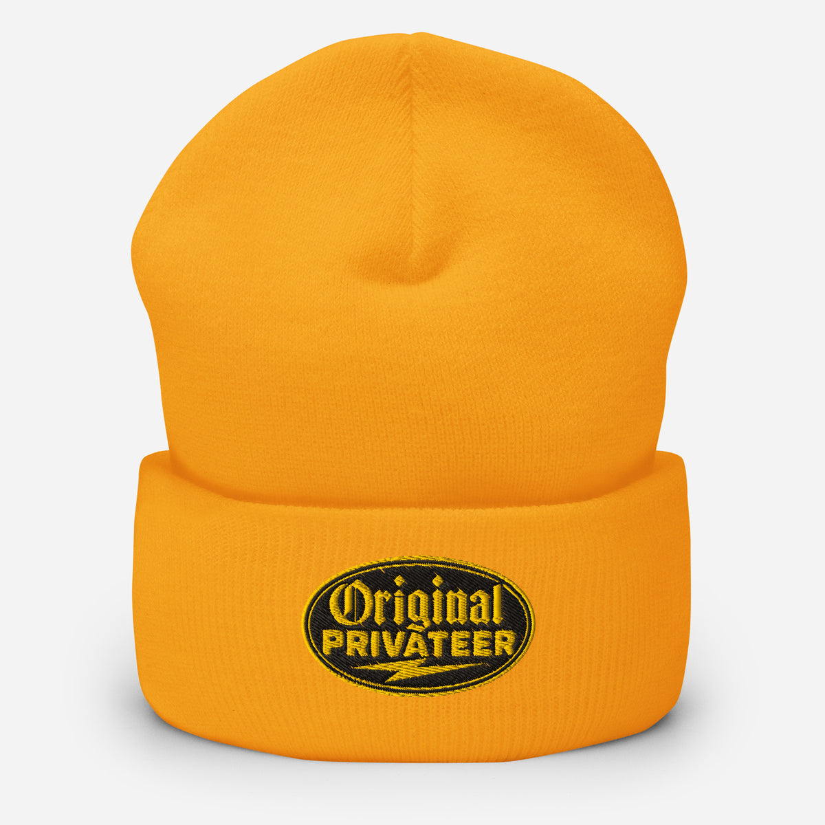 Black & Gold Motorcycle Beanie | Original Privateer