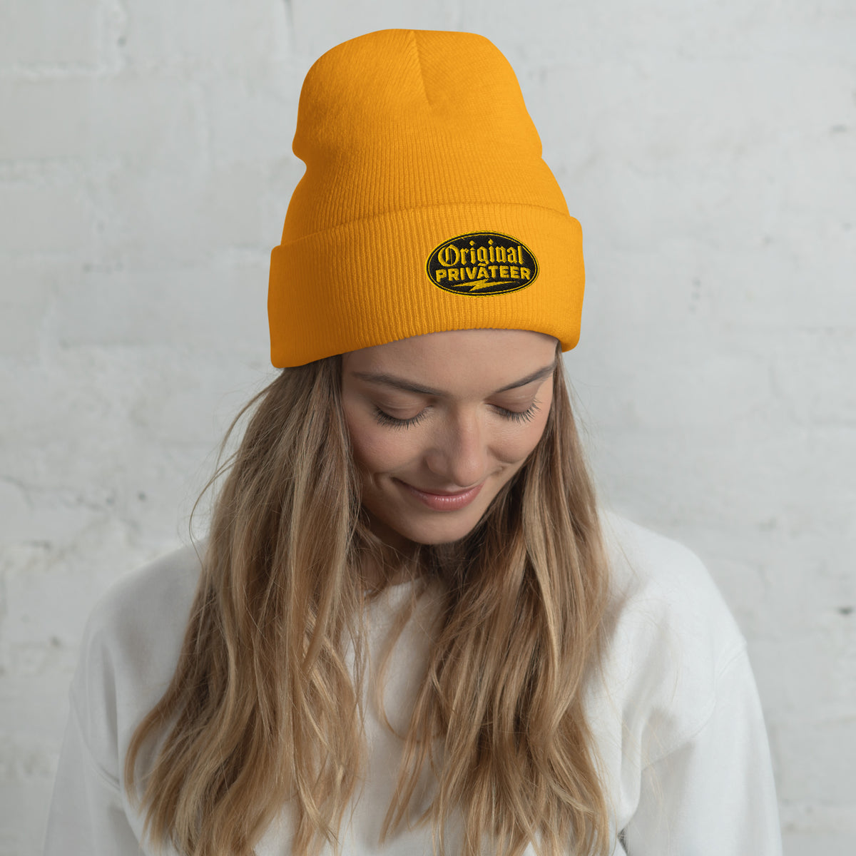 Black & Gold Motorcycle Beanie | Original Privateer
