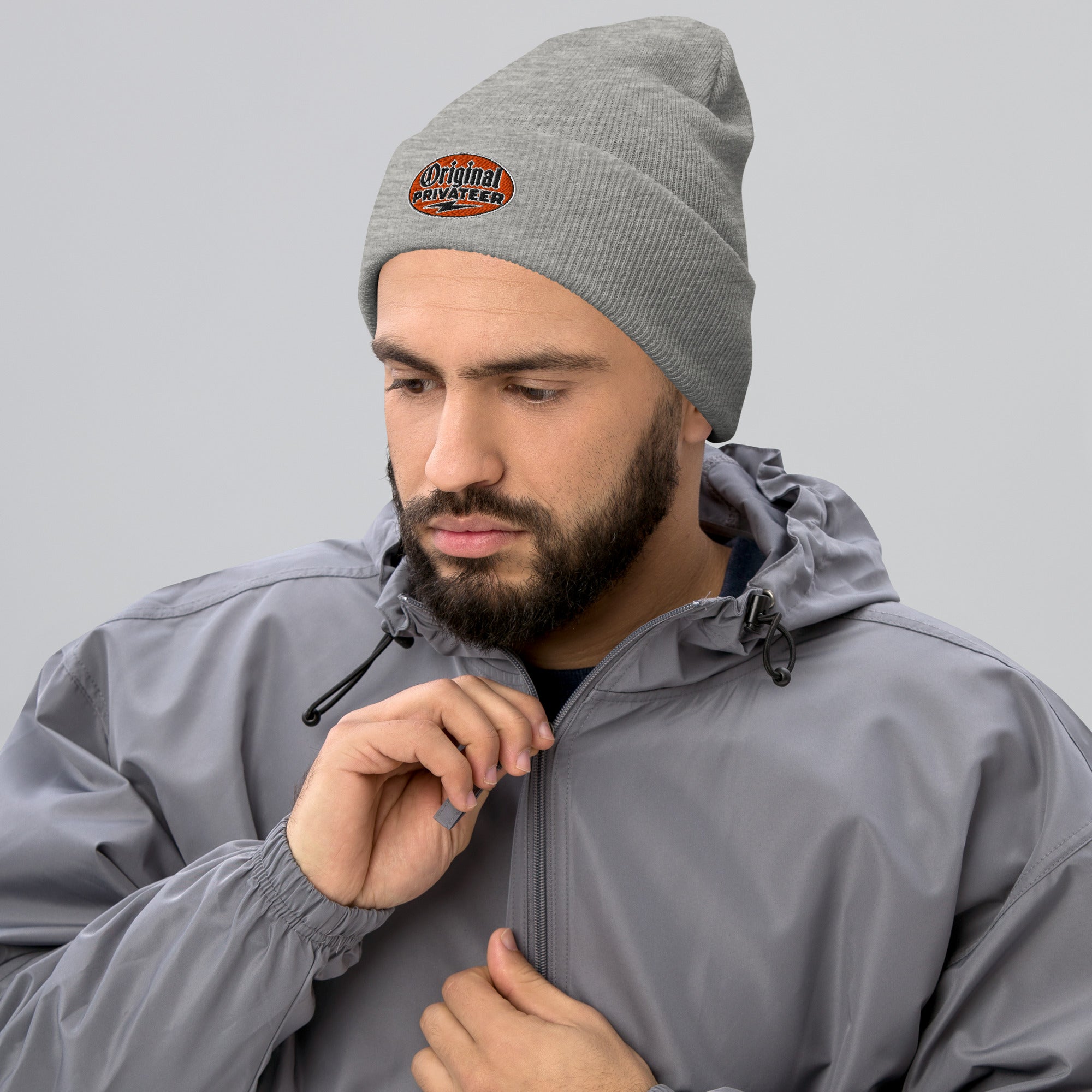Retro Orange Motorcycle Beanie | Original Privateer