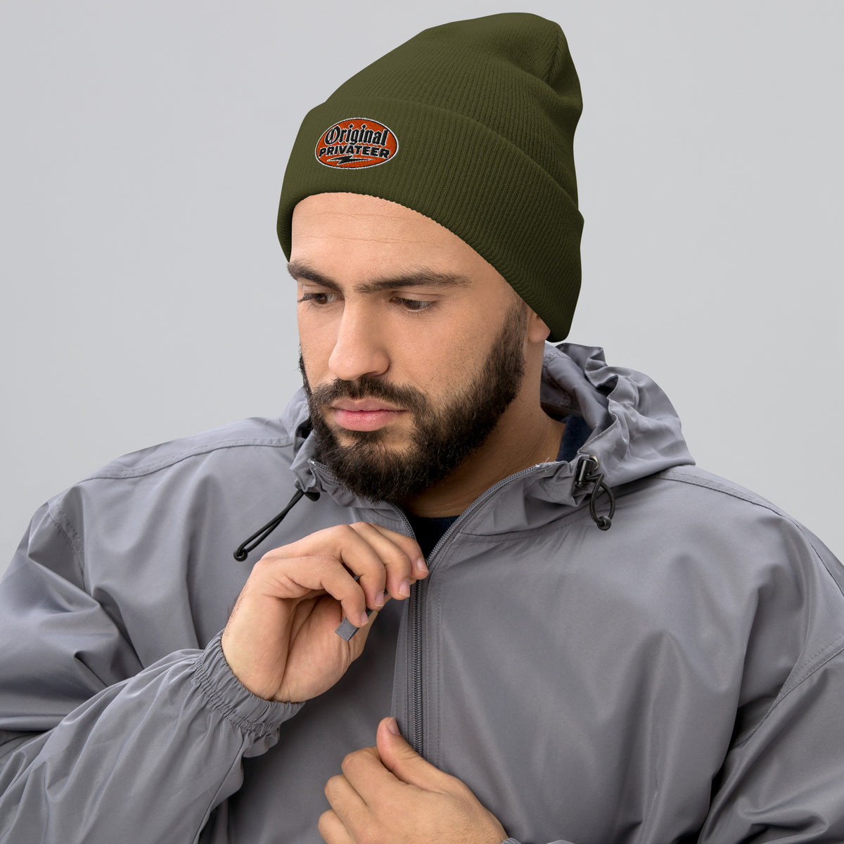 Retro Orange Motorcycle Beanie | Original Privateer