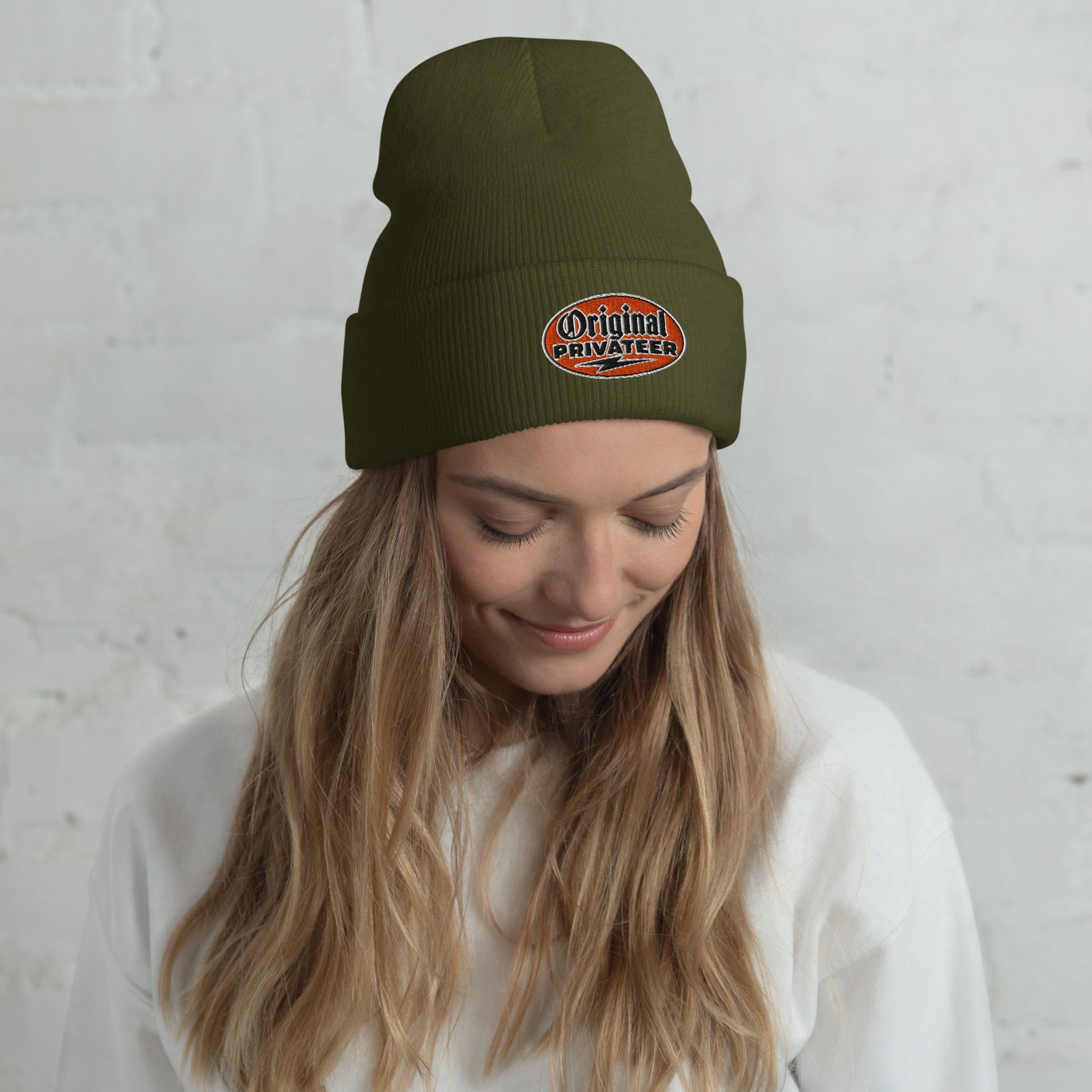 Retro Orange Motorcycle Beanie | Original Privateer