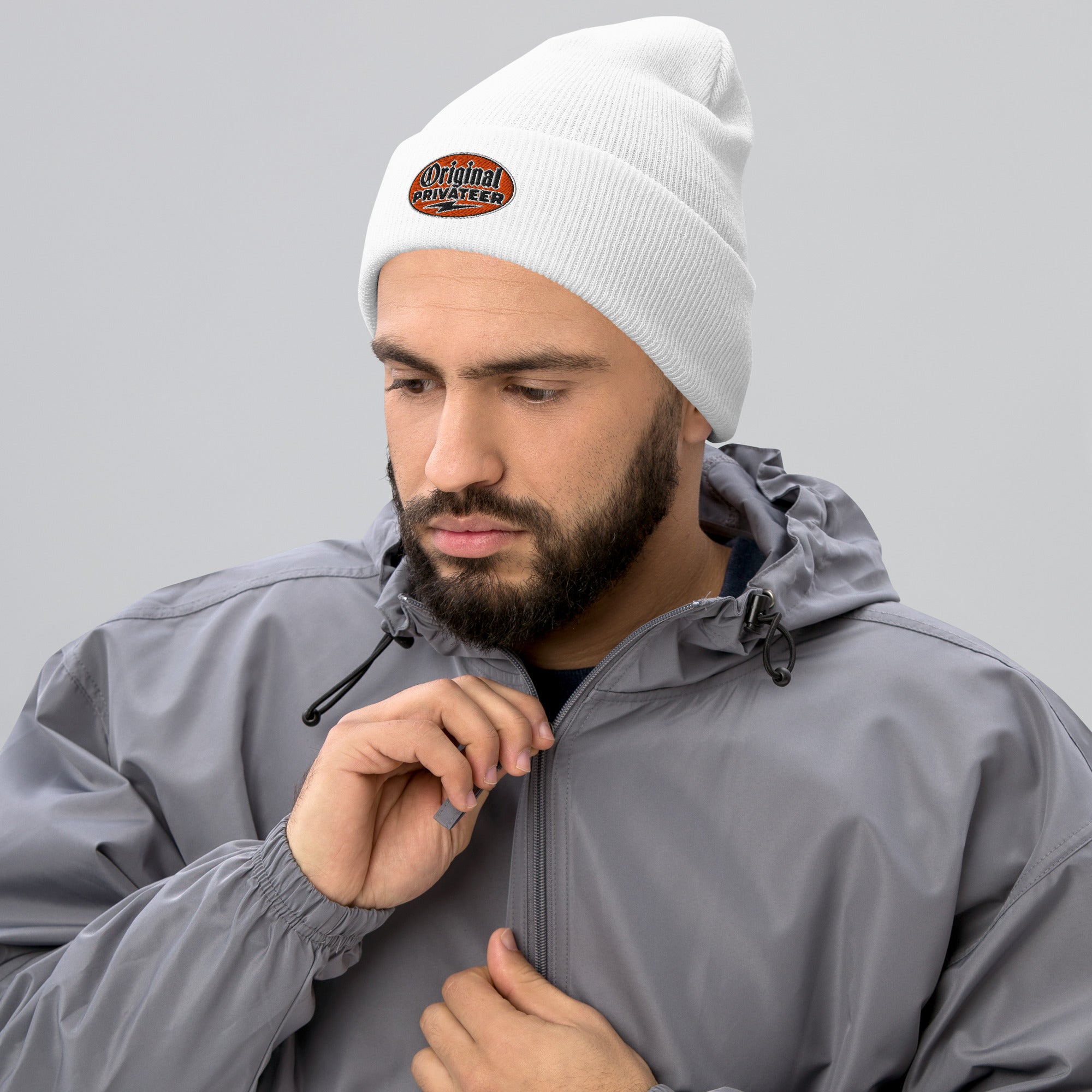 Retro Orange Motorcycle Beanie | Original Privateer