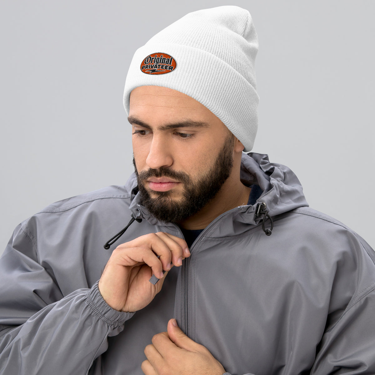 Retro Orange Motorcycle Beanie | Original Privateer