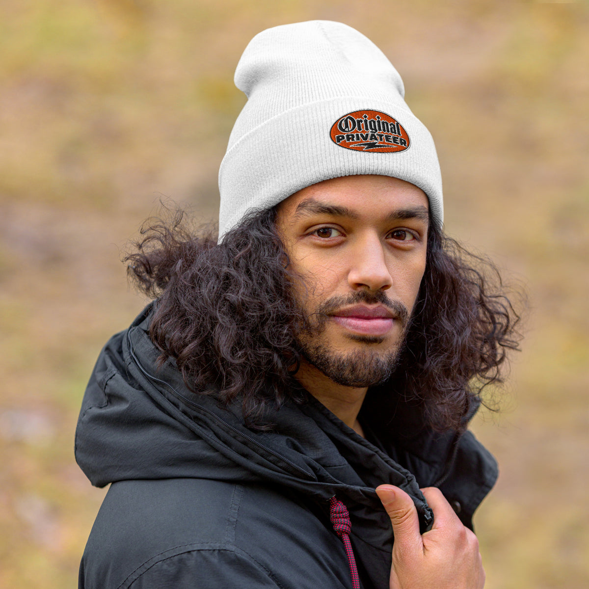Retro Orange Motorcycle Beanie | Original Privateer