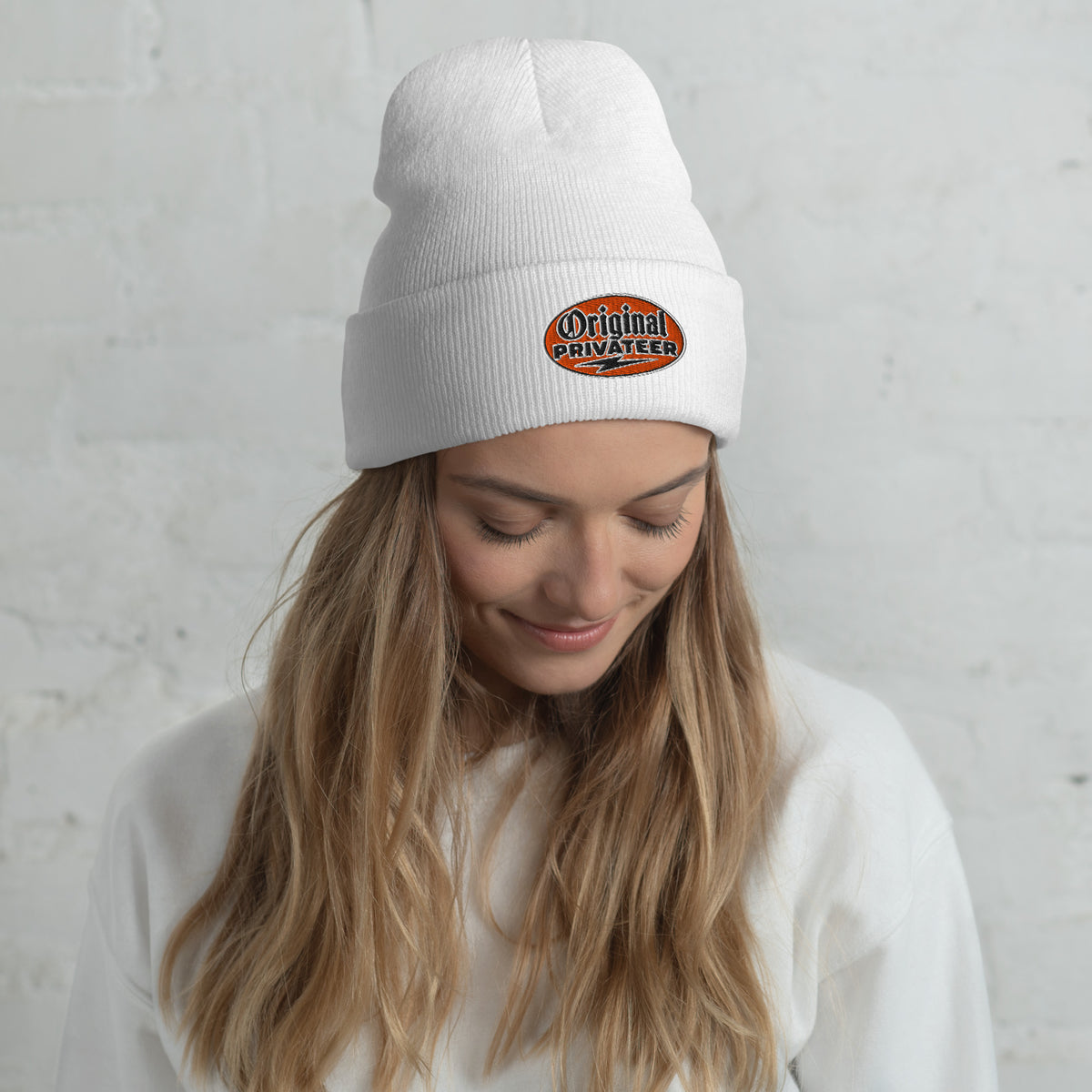 Retro Orange Motorcycle Beanie | Original Privateer