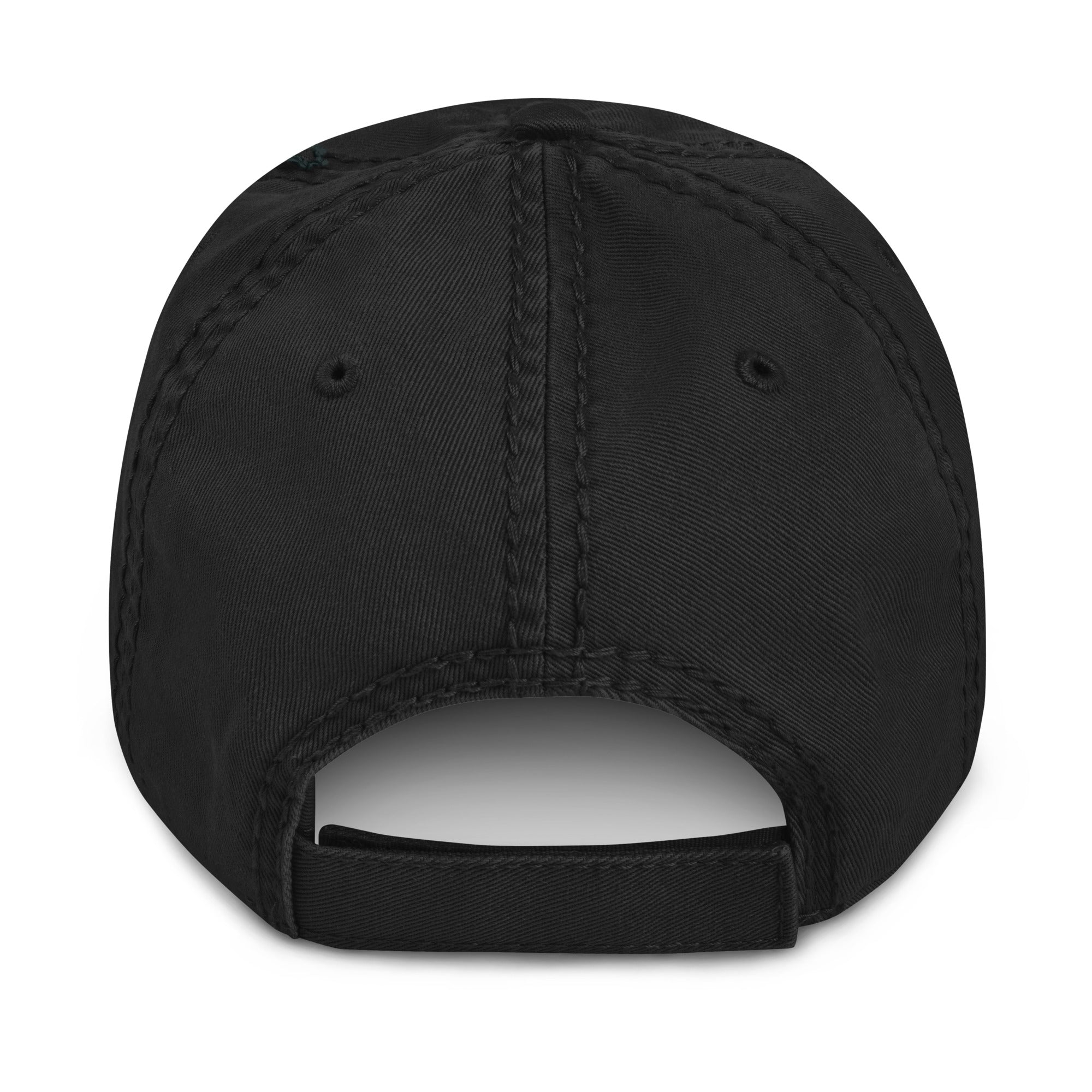 Black & Gold Distressed Dad Hat | Original Privateer