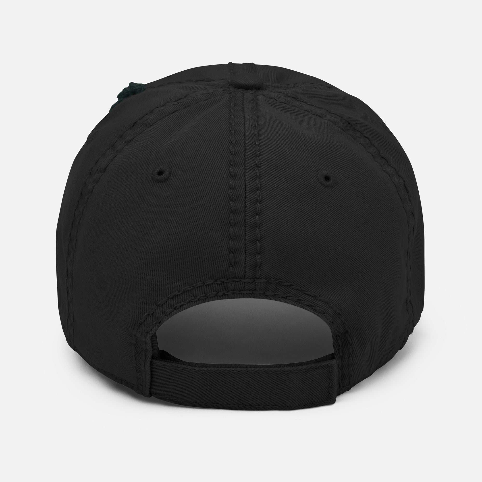 Black & Gold Distressed Dad Hat | Original Privateer