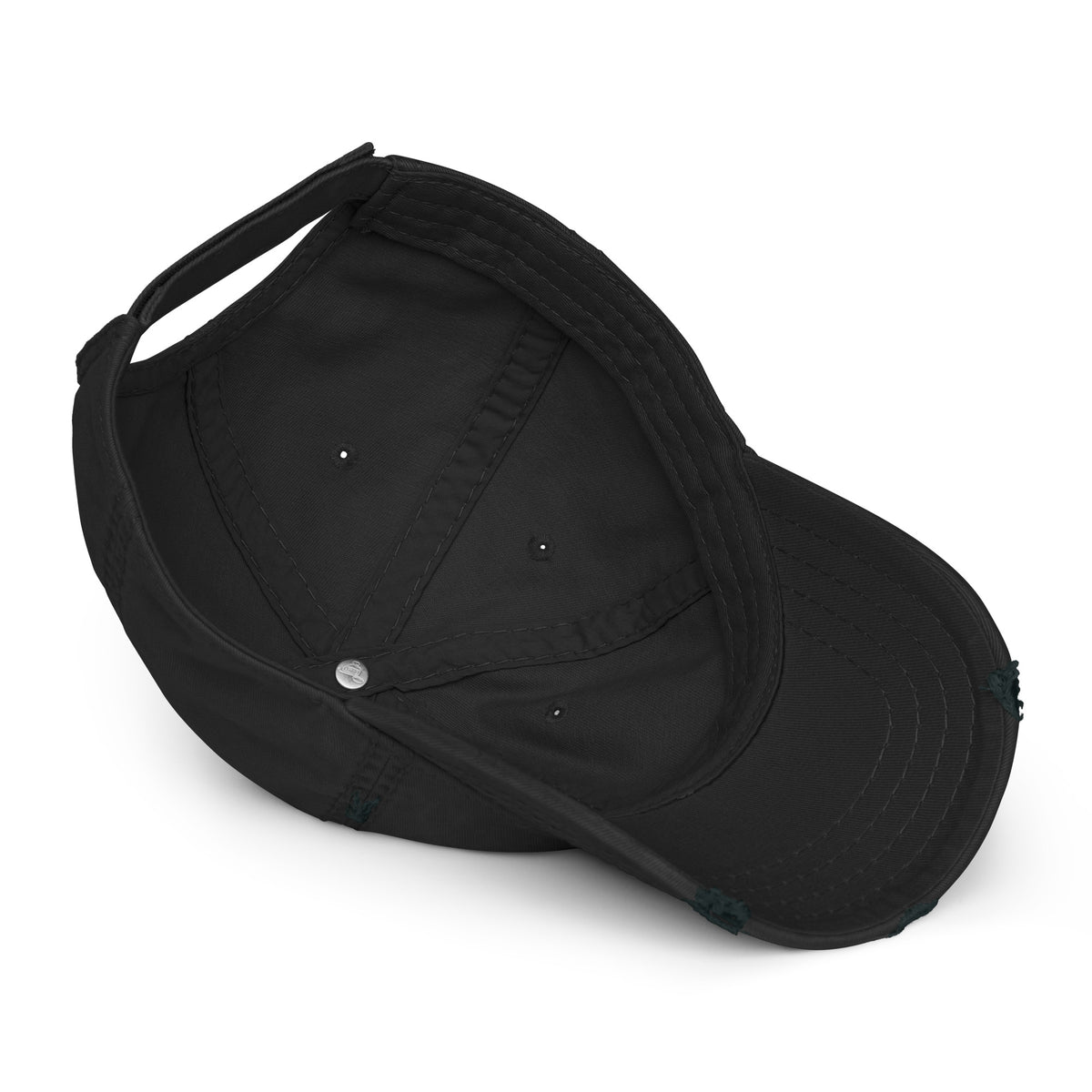 Black & Gold Distressed Dad Hat | Original Privateer