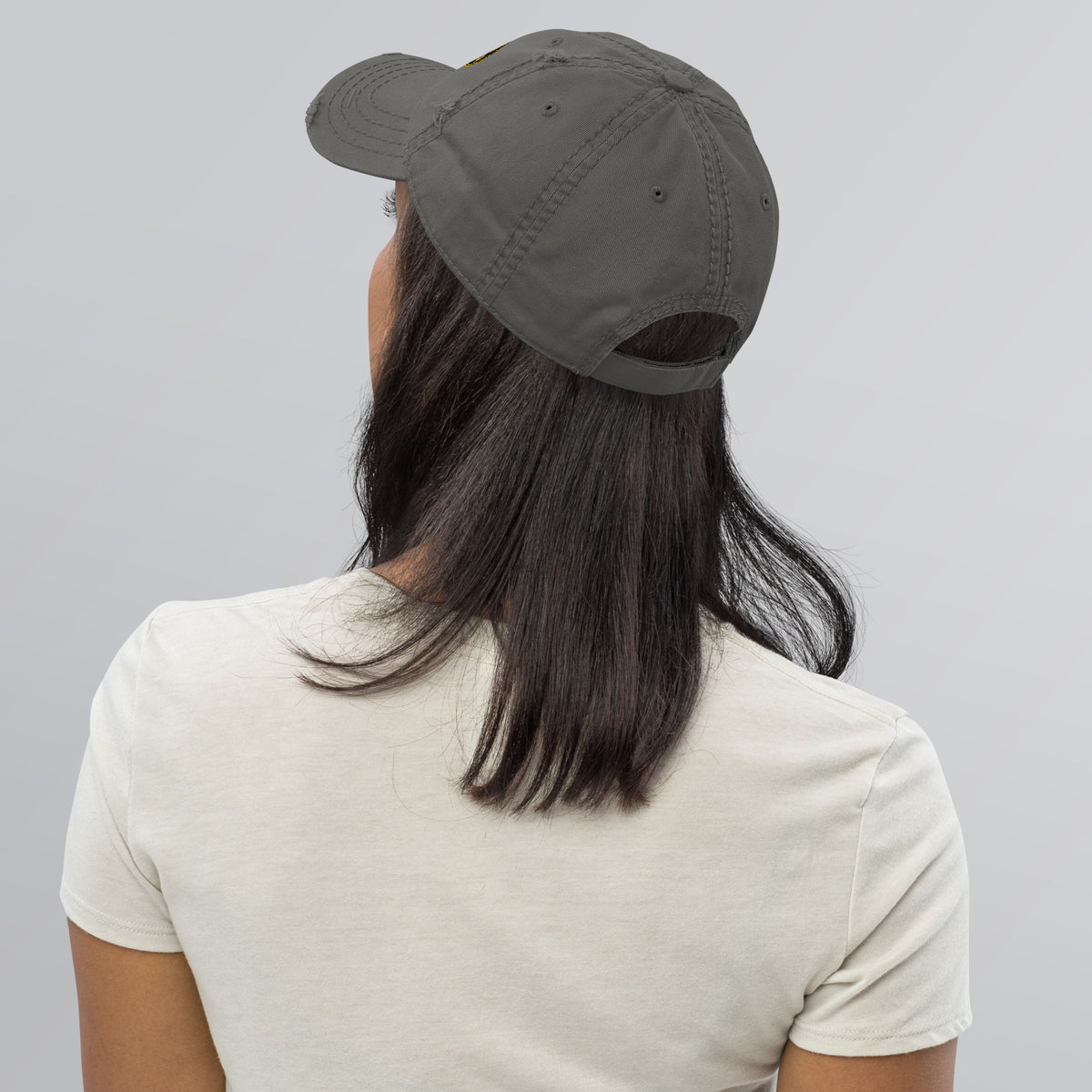 Black & Gold Distressed Dad Hat | Original Privateer