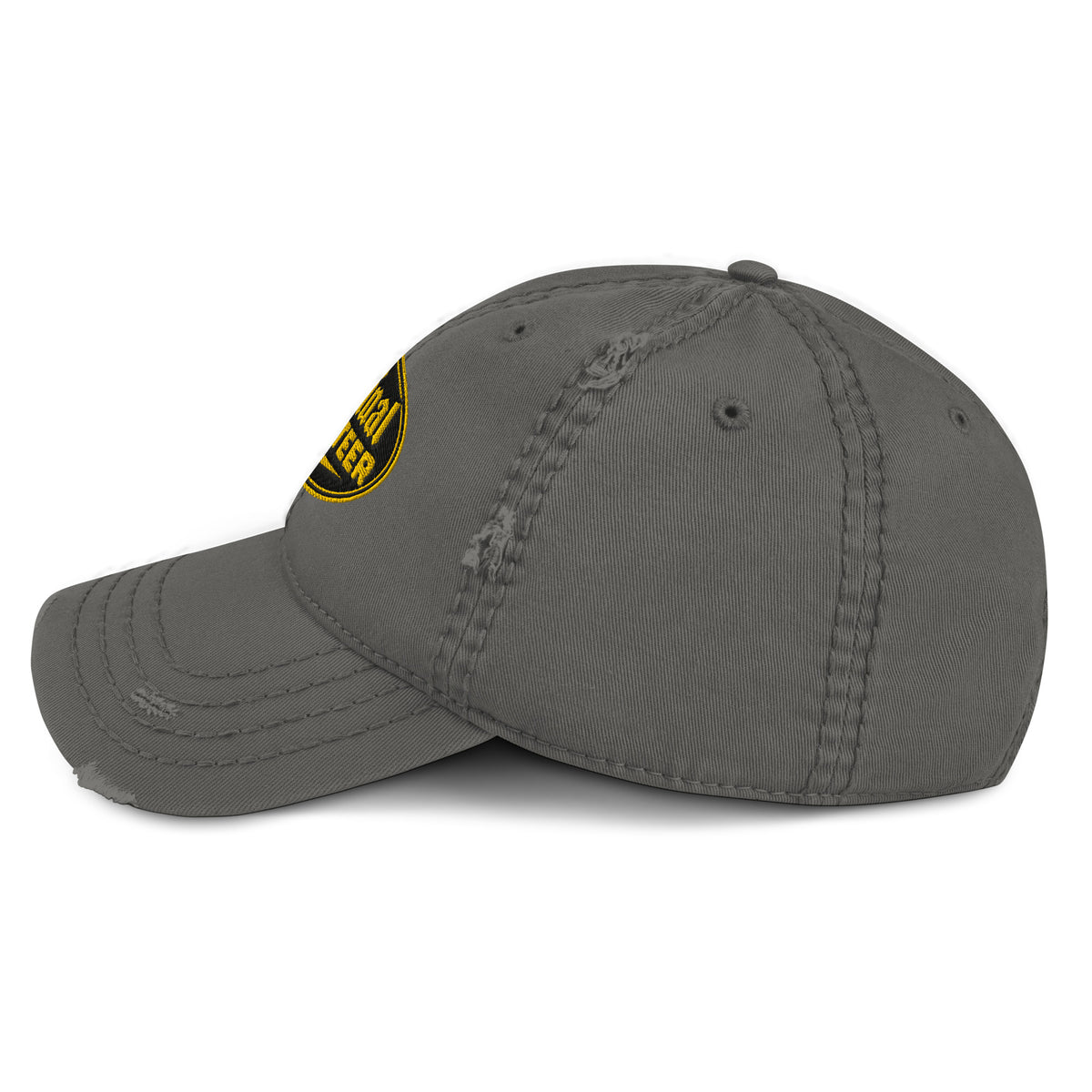 Black & Gold Distressed Dad Hat | Original Privateer