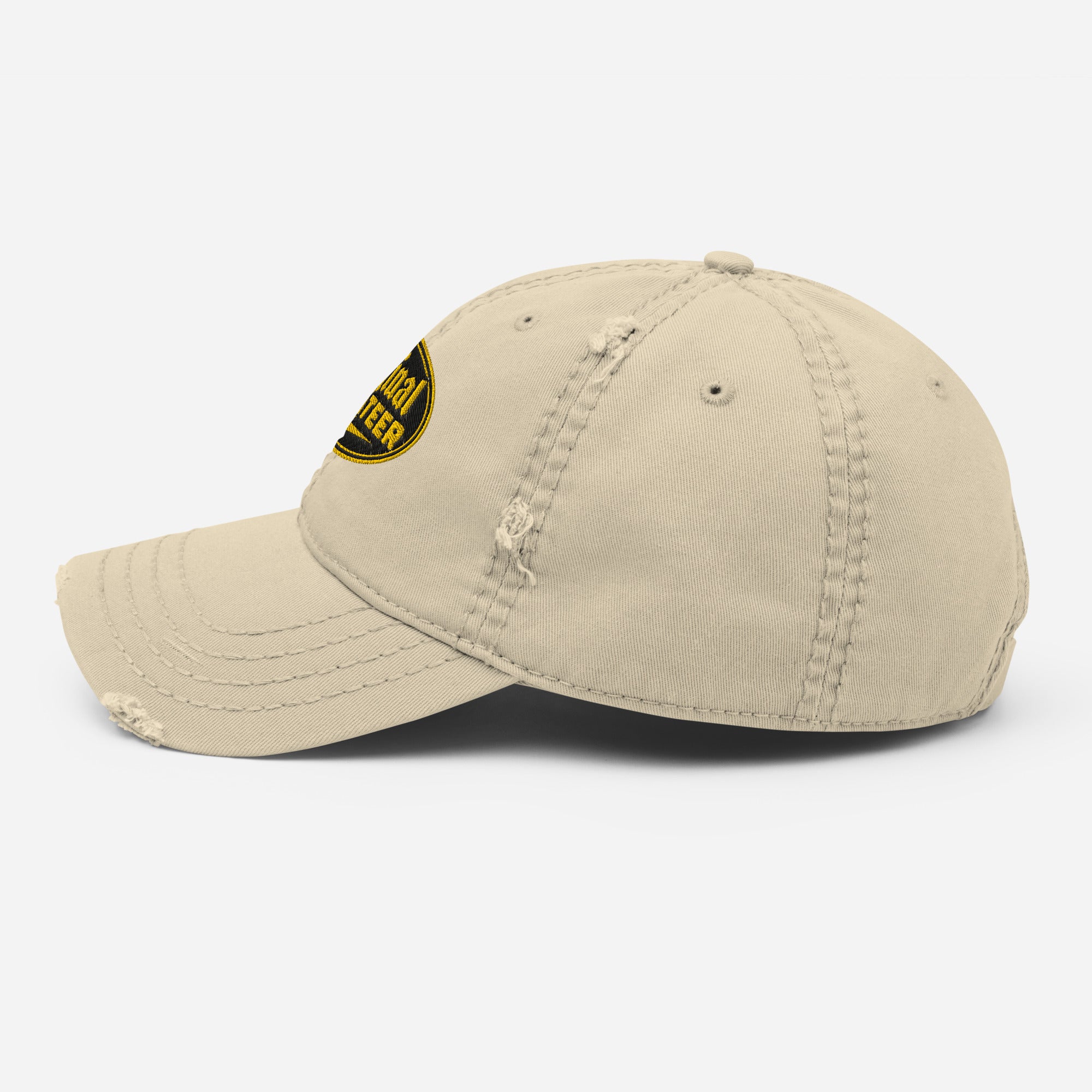 Black & Gold Distressed Dad Hat | Original Privateer