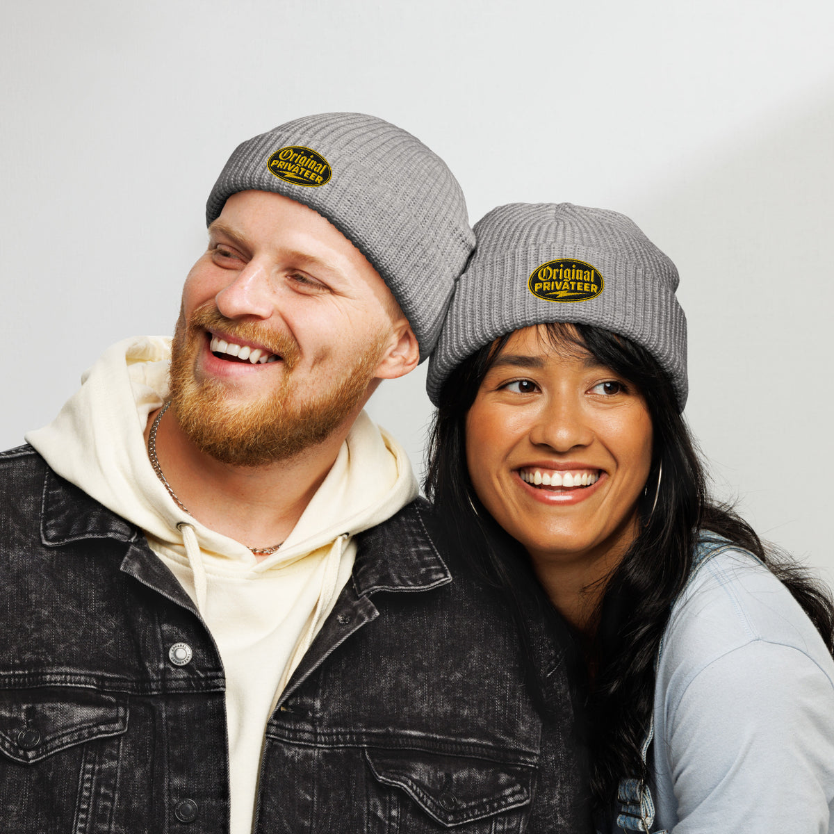 Black & Gold Fisherman Beanie | Original Privateer