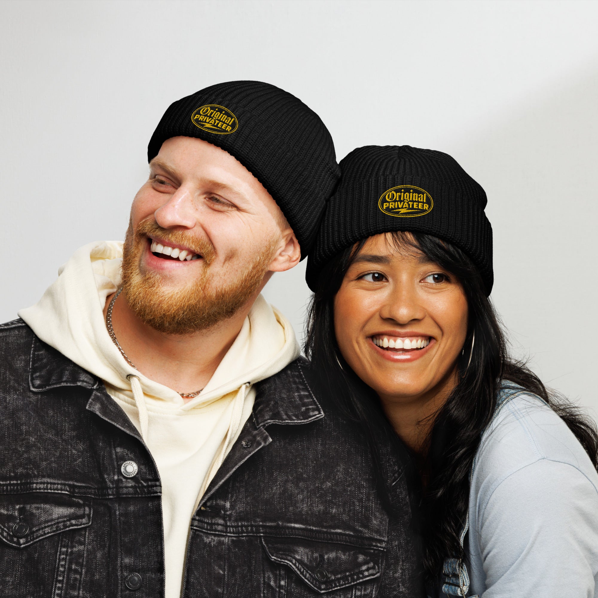 Black & Gold Fisherman Beanie | Original Privateer