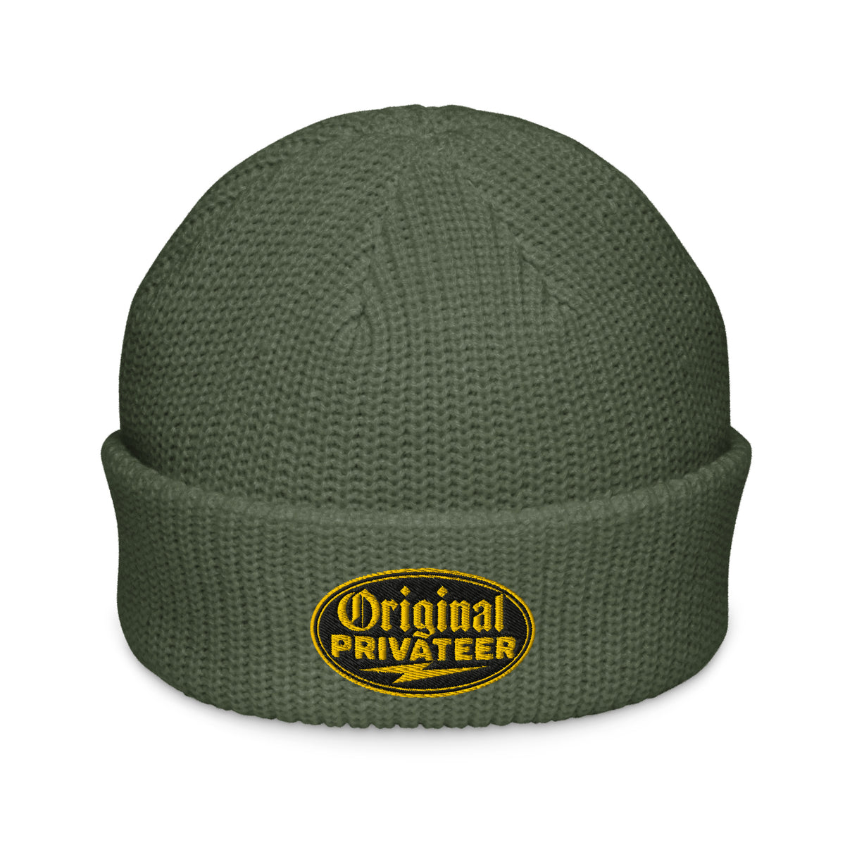 Black & Gold Fisherman Beanie | Original Privateer