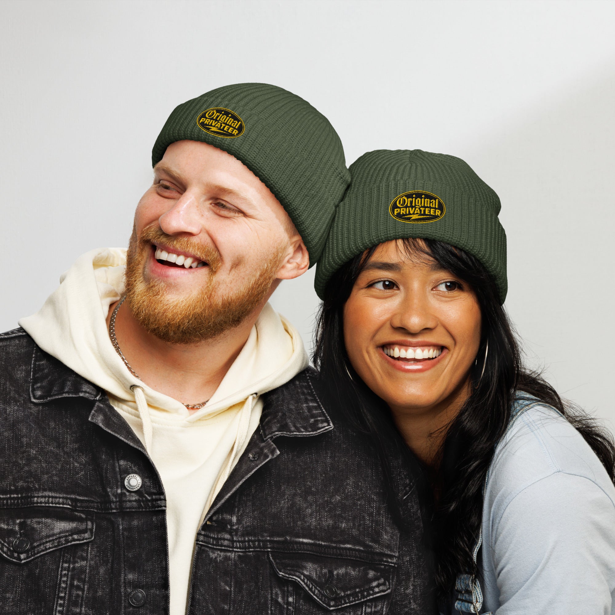 Black & Gold Fisherman Beanie | Original Privateer