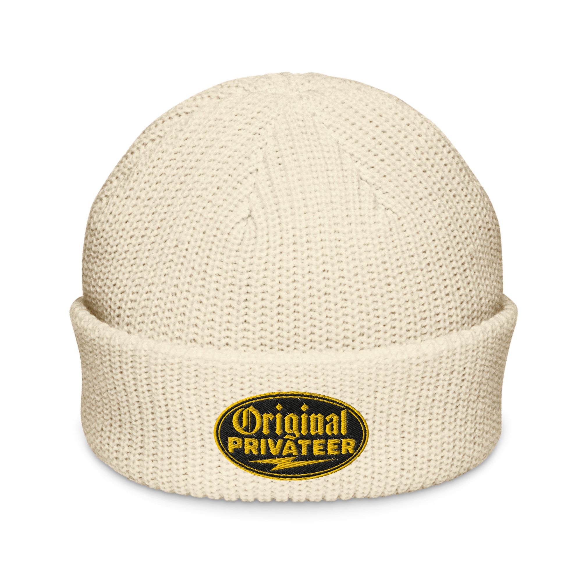 Black & Gold Fisherman Beanie | Original Privateer