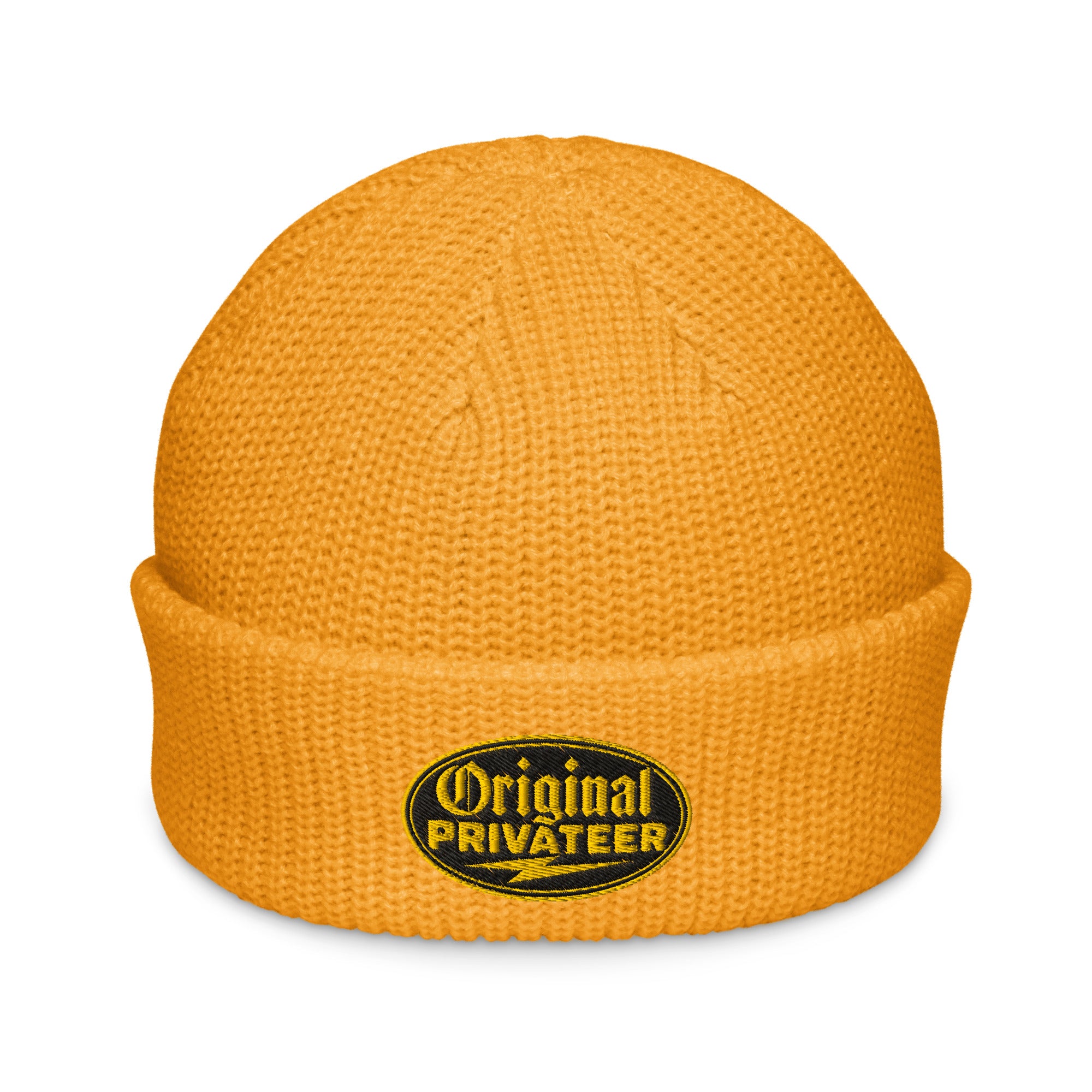 Black & Gold Fisherman Beanie | Original Privateer