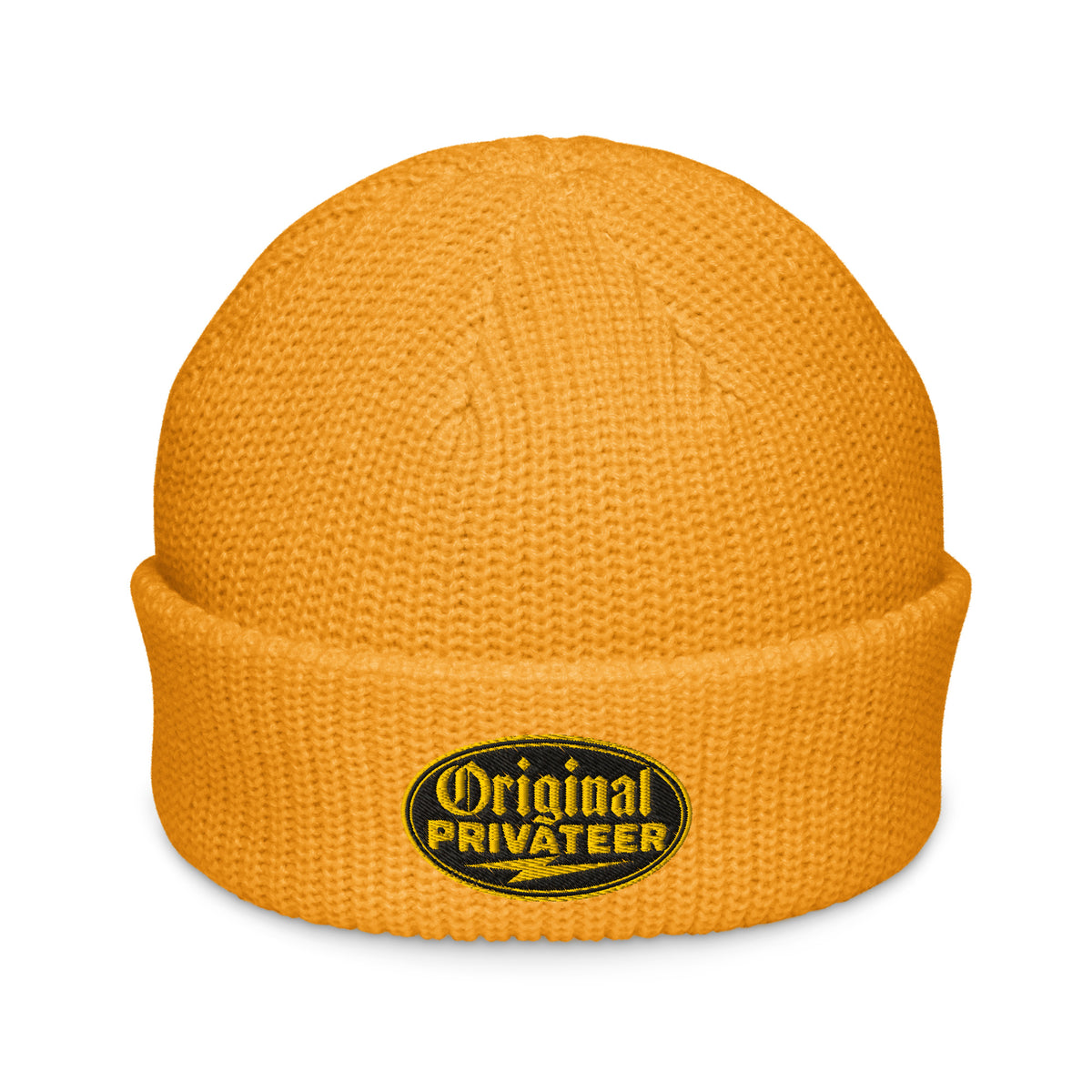 Black & Gold Fisherman Beanie | Original Privateer