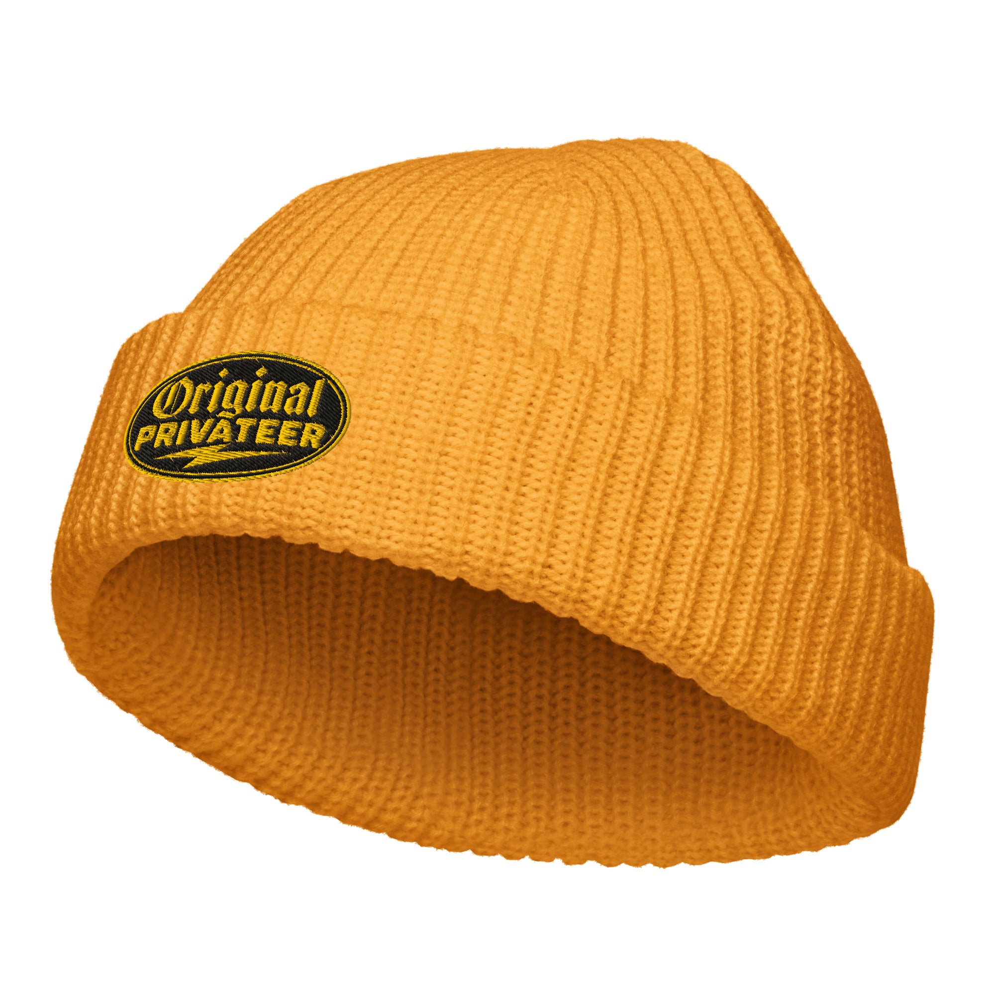 Black & Gold Fisherman Beanie | Original Privateer