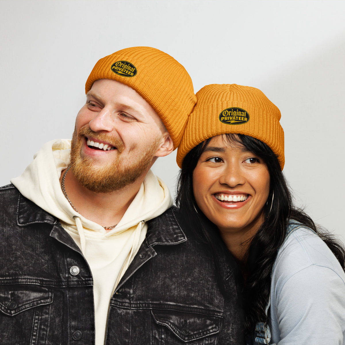 Black & Gold Fisherman Beanie | Original Privateer