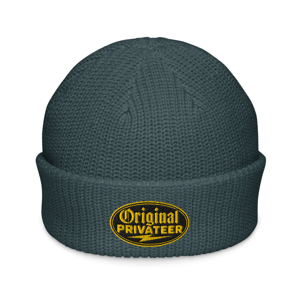Black & Gold Fisherman Beanie | Original Privateer
