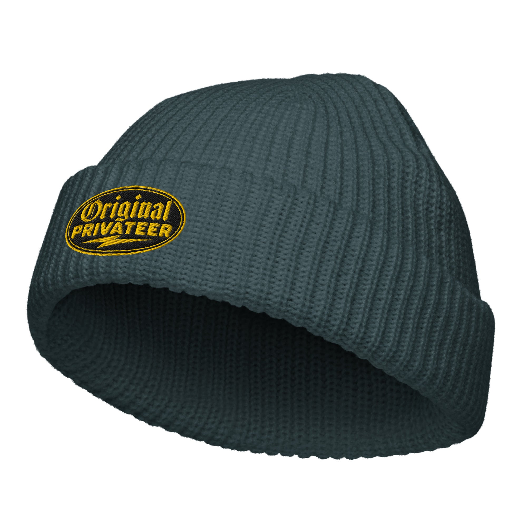Black & Gold Fisherman Beanie | Original Privateer