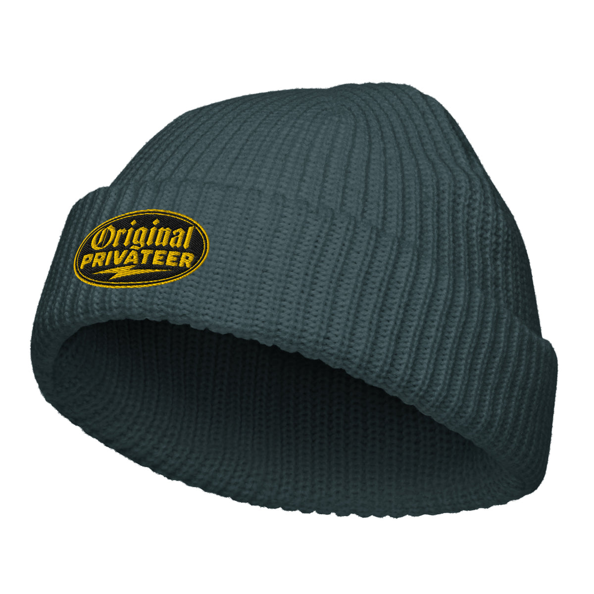 Black & Gold Fisherman Beanie | Original Privateer