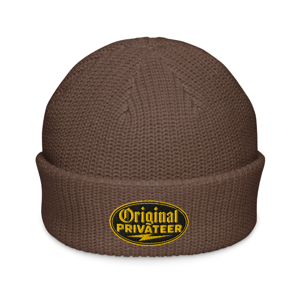 Black & Gold Fisherman Beanie | Original Privateer