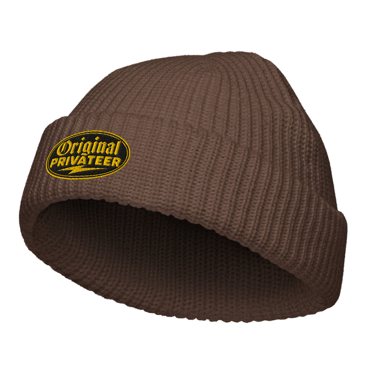 Black & Gold Fisherman Beanie | Original Privateer