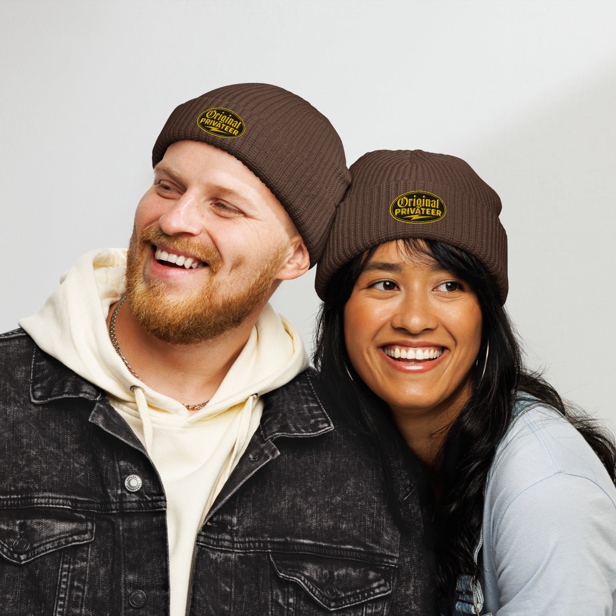 Black & Gold Fisherman Beanie | Original Privateer