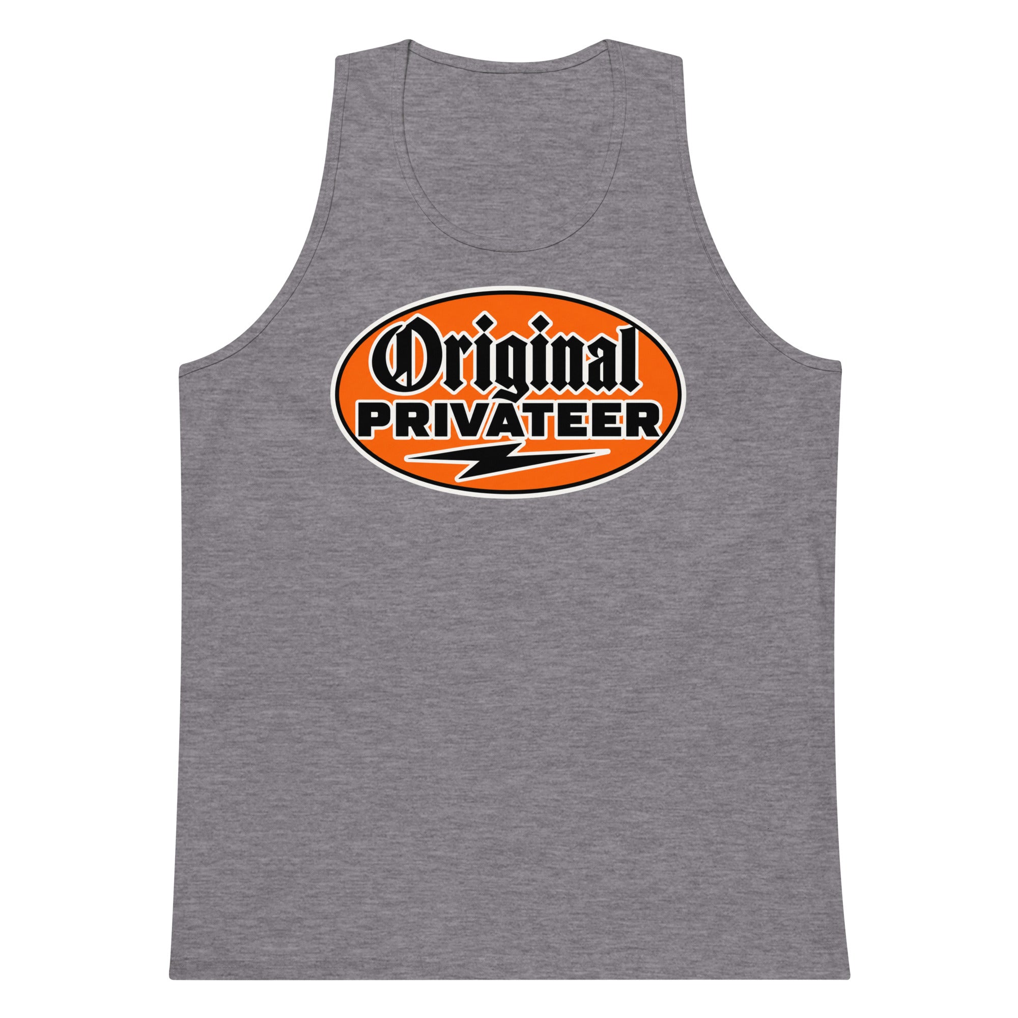 Men's Retro Orange Motorcycle Tank Top | Original Privateer