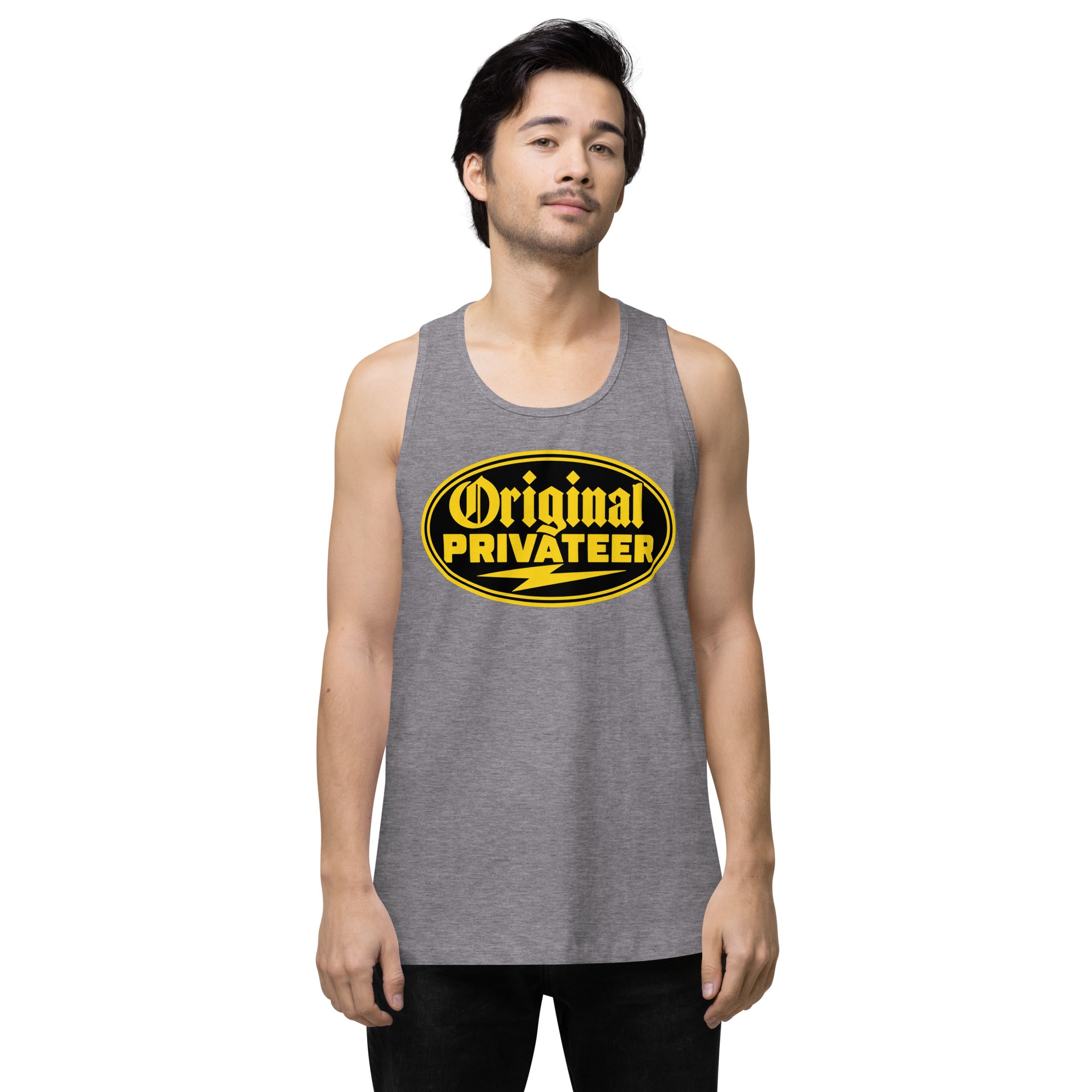 Men's Black & Gold Motorcycle Tank Top | Original Privateer