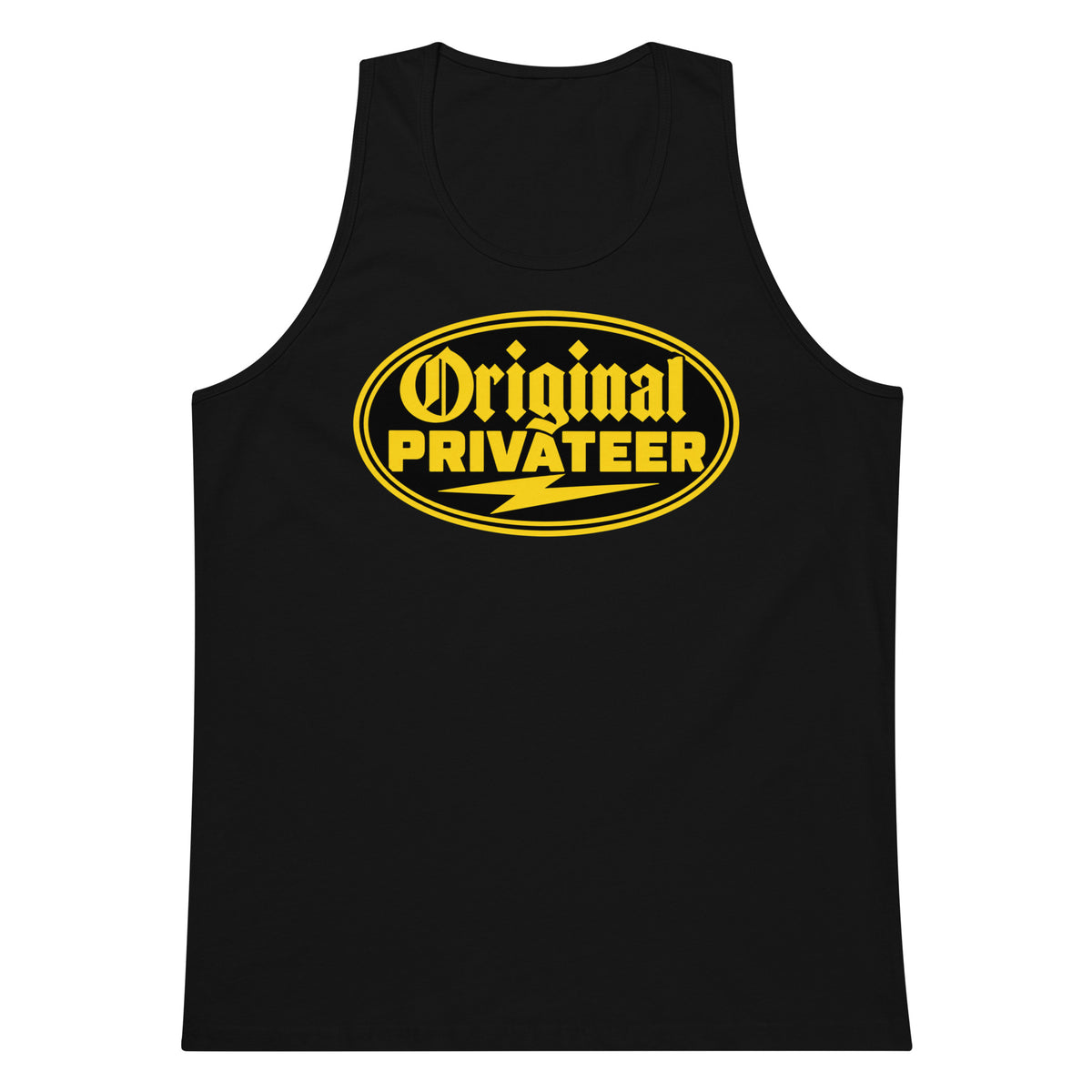 Men's Black & Gold Motorcycle Tank Top | Original Privateer