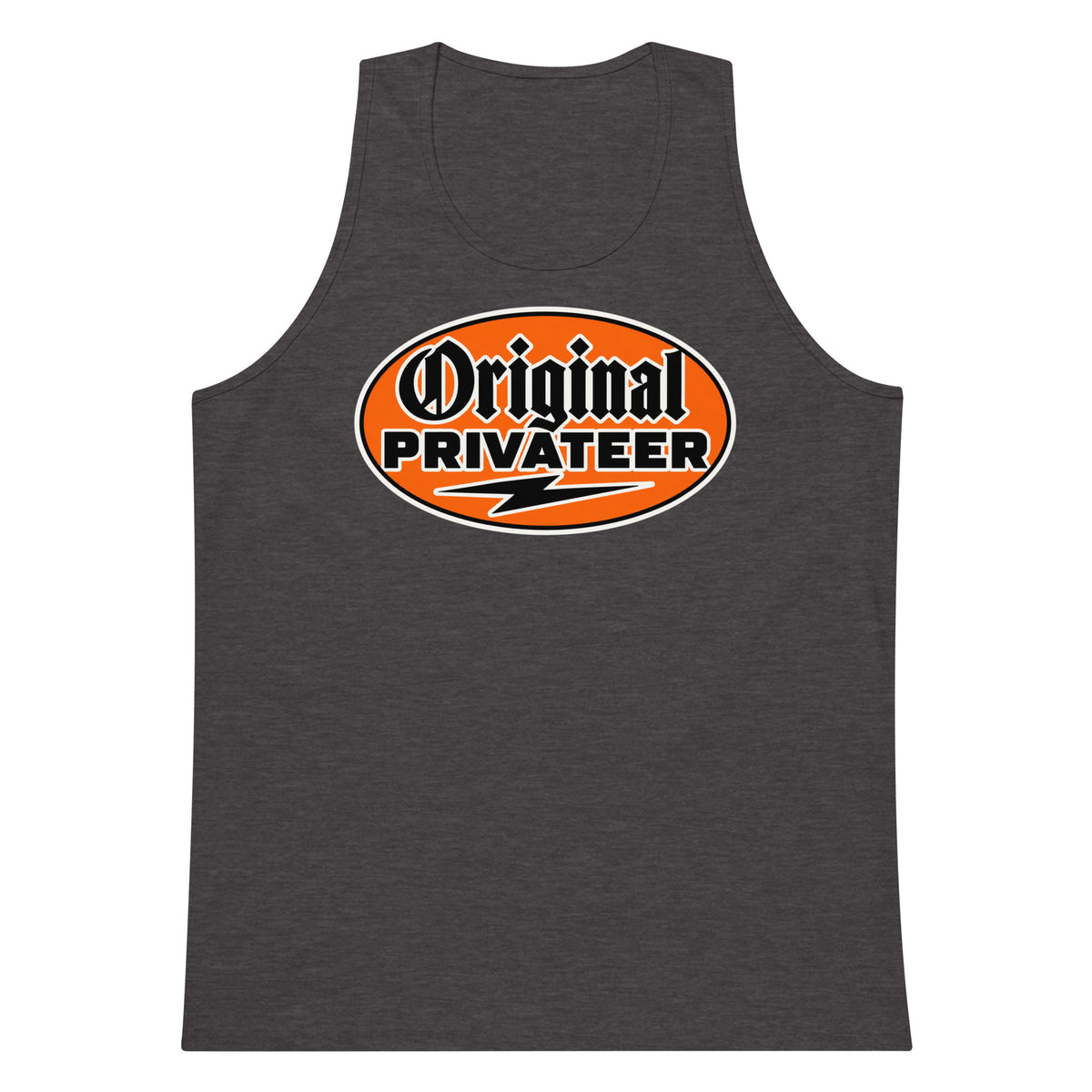 Men's Retro Orange Motorcycle Tank Top | Original Privateer