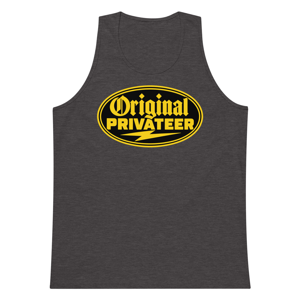 Men's Black & Gold Motorcycle Tank Top | Original Privateer
