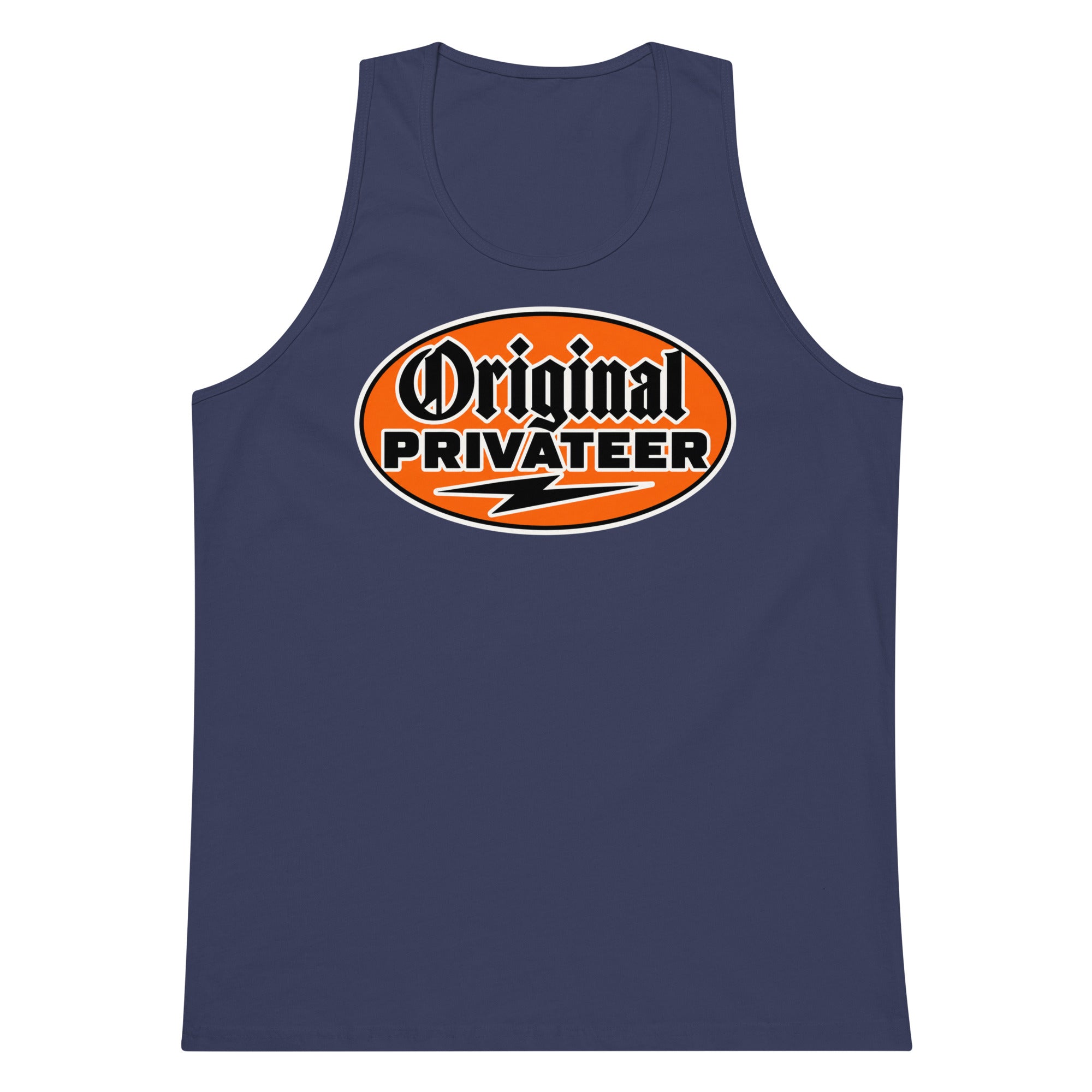 Men's Retro Orange Motorcycle Tank Top | Original Privateer
