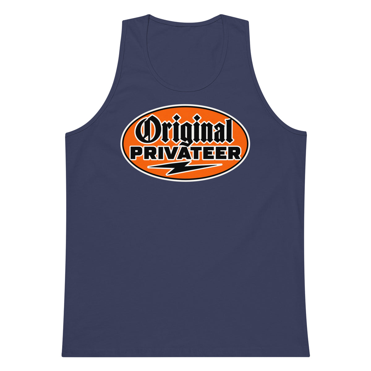 Men's Retro Orange Motorcycle Tank Top | Original Privateer