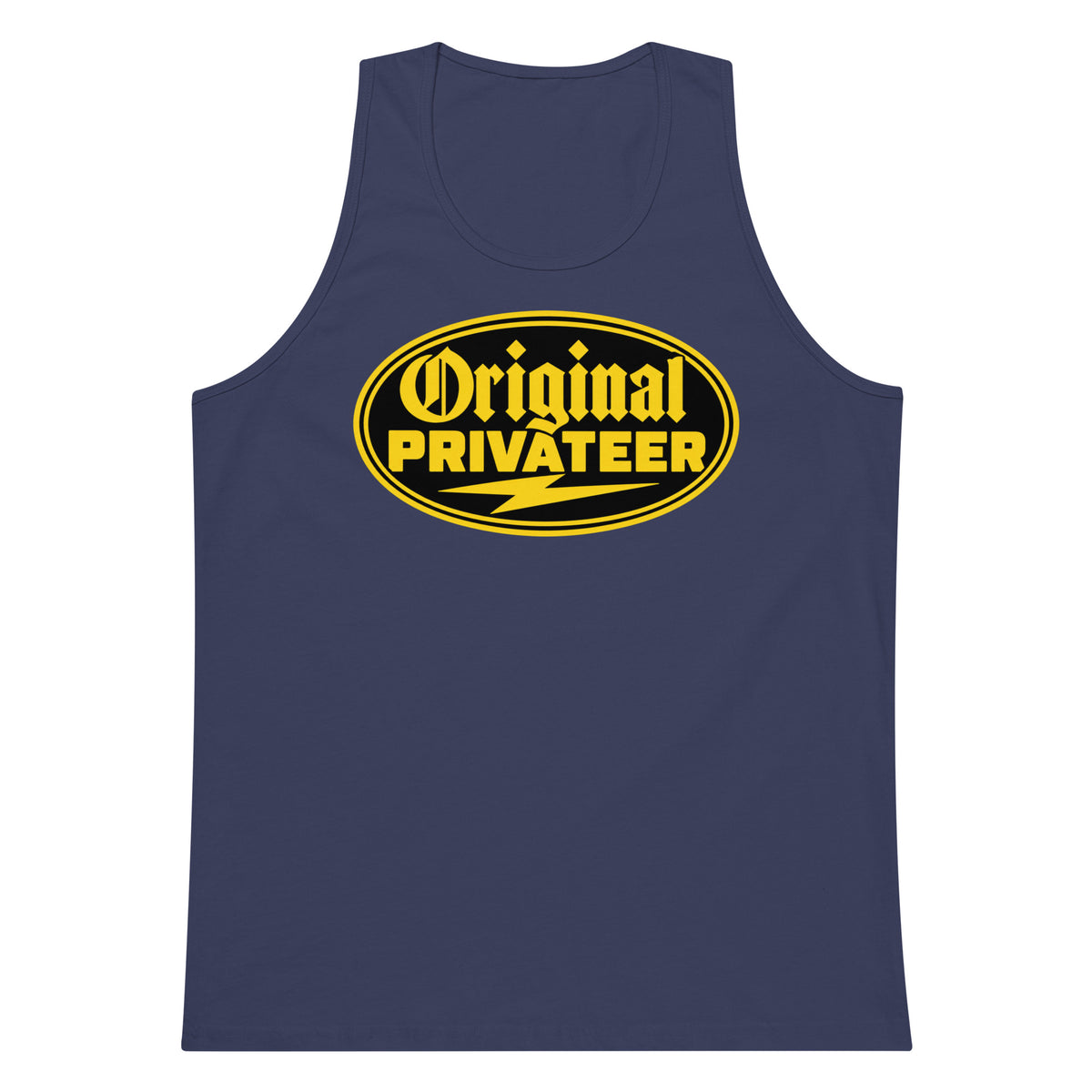 Men's Black & Gold Motorcycle Tank Top | Original Privateer